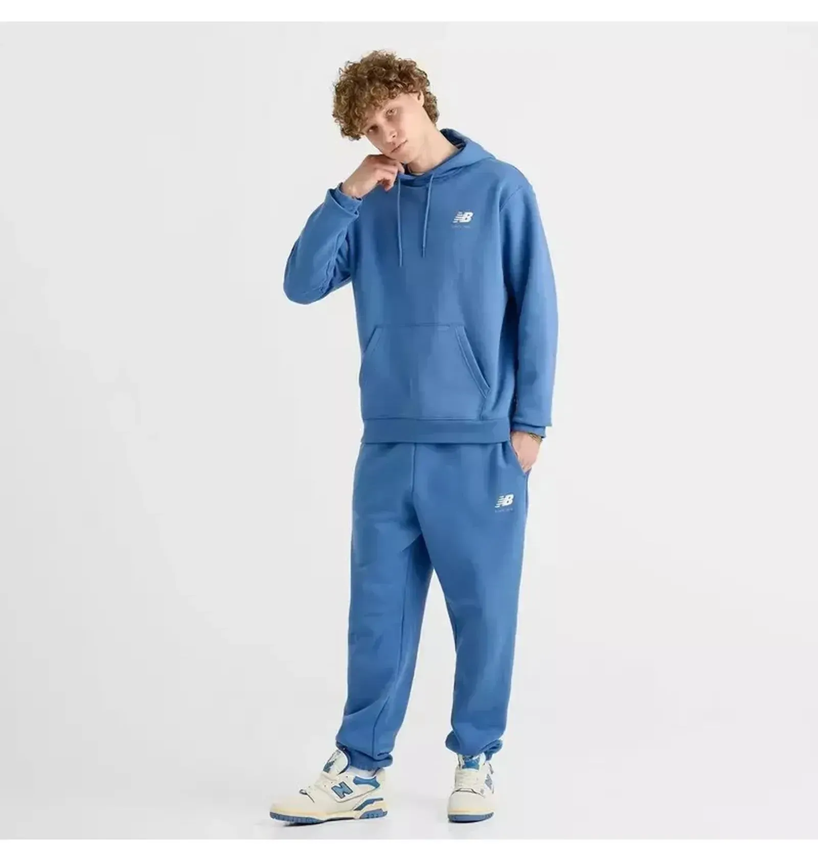 Кофта чоловіча New Balance Linear Graphic Blue (MT43910)
