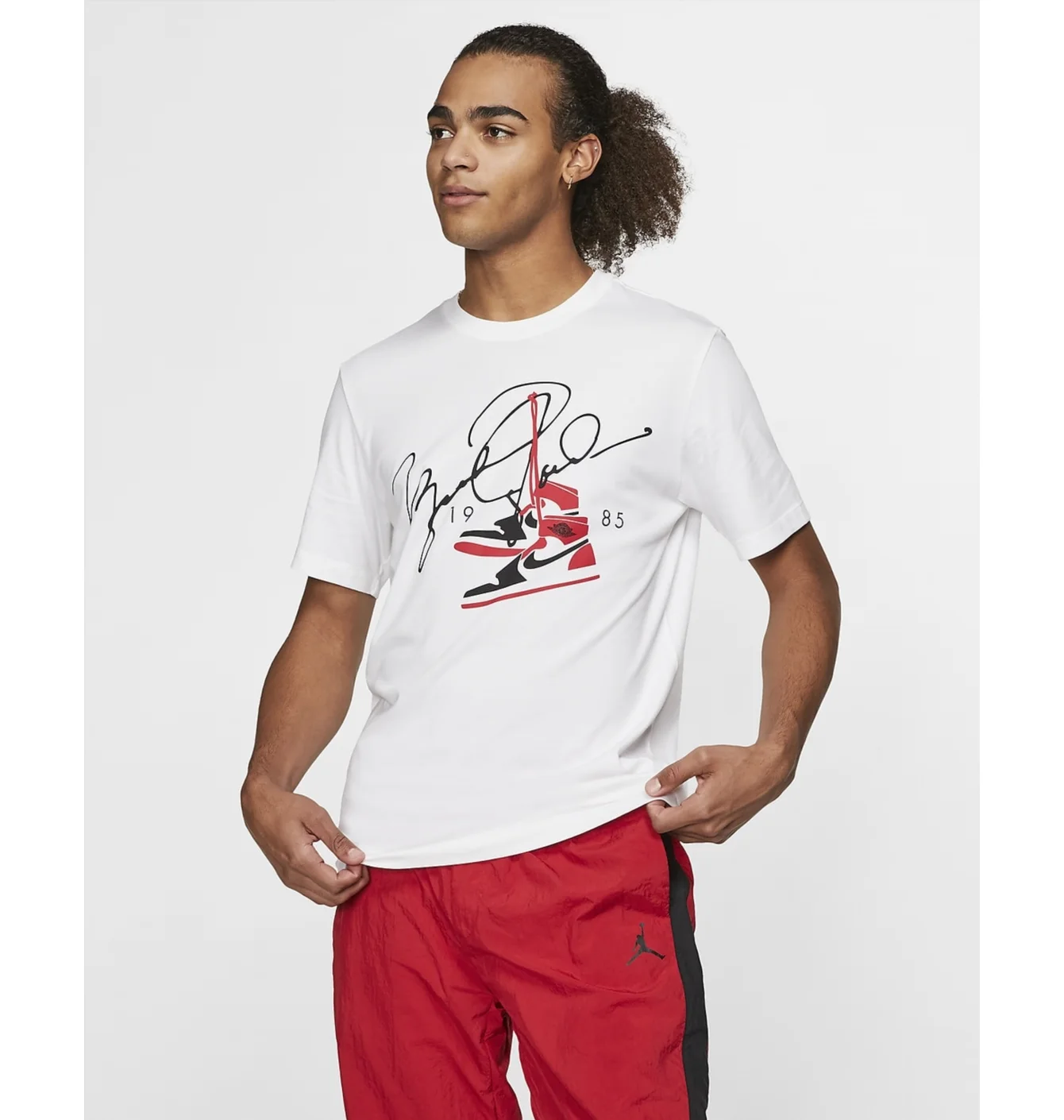 Футболка чоловіча Air Jordan Aj85 MenS T-Shirt White BQ5538-100