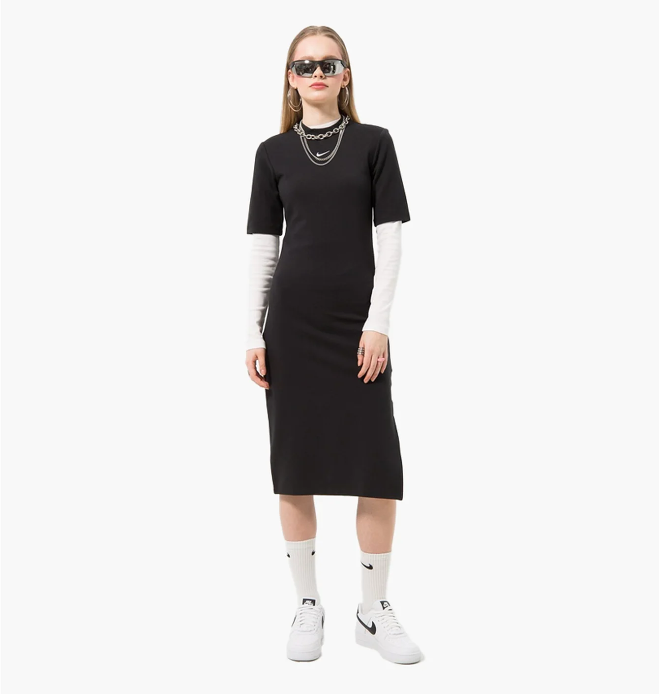 Плаття жіноче Nike Nsw Essntl Midi Dress Black DV7878-010