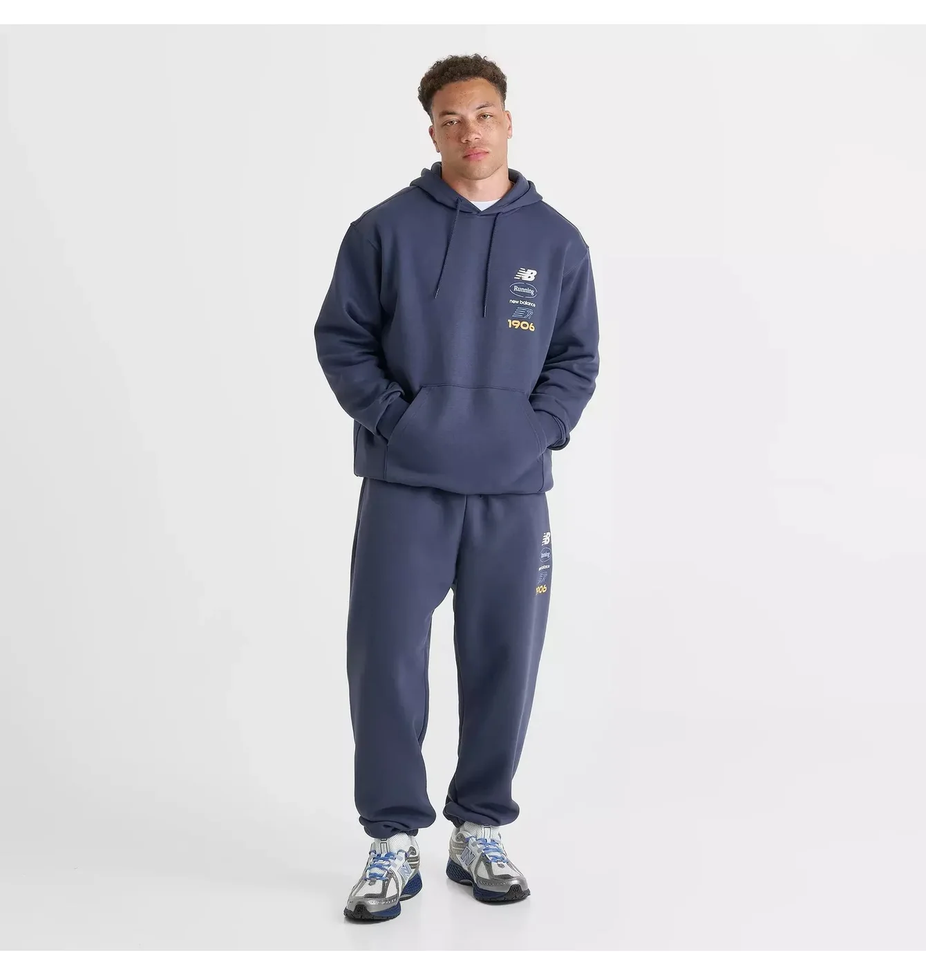 Худі чоловіче New Balance Rotation Blue MT51637