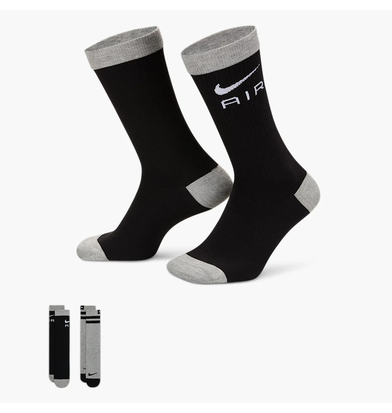 Шкарпетки Nike Everyday Essentials Black/Green (2 пари) FN3149-900