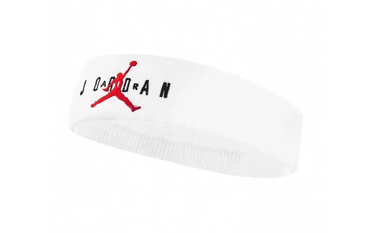 Пов'язка на голову Nike Jordan Jumpman Terry Band White/Gym Red Osfm (J.100.7580.134.OS)