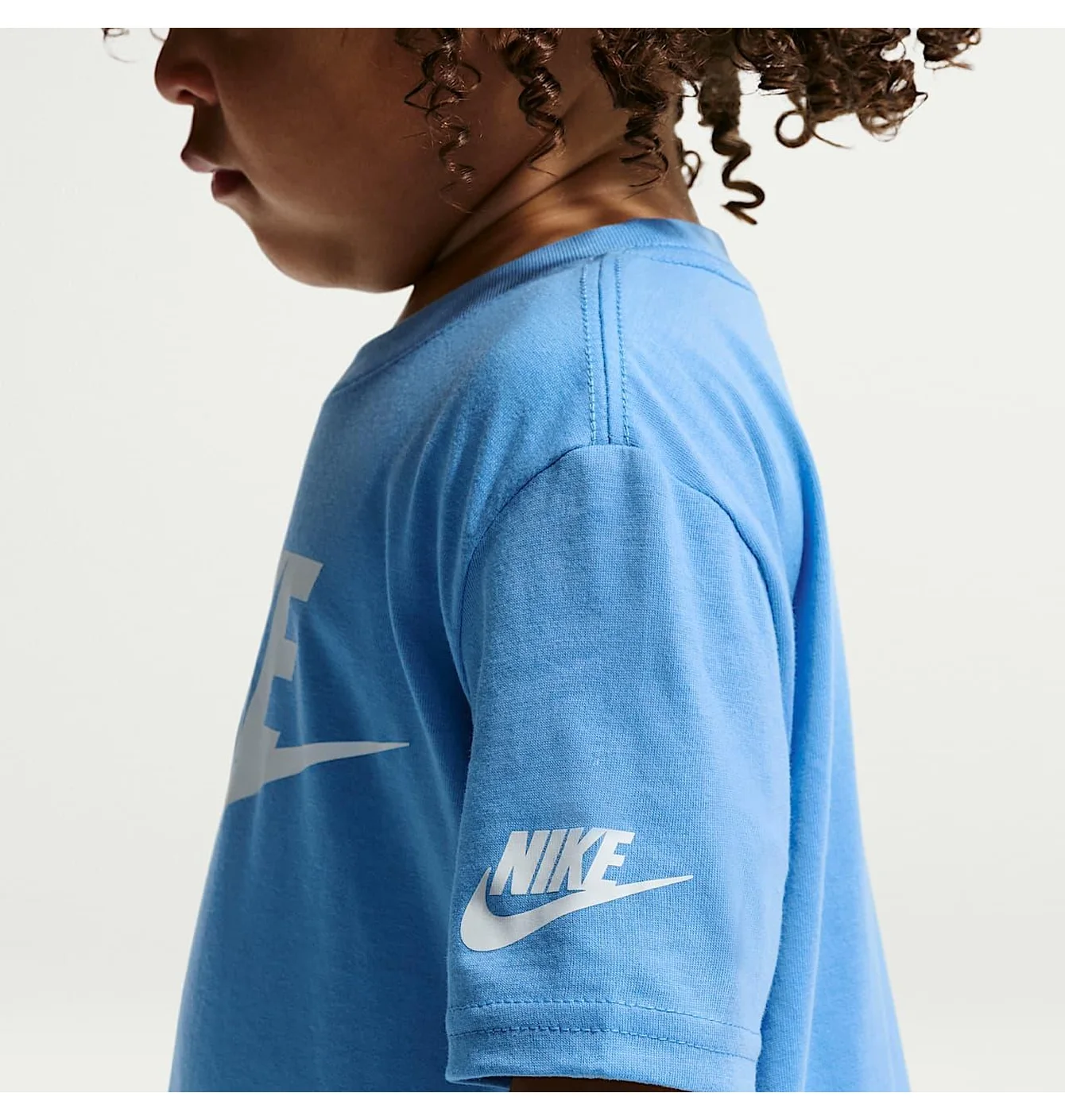 Футболка дитяча Nike Futura Evergreen Short Sleeve T-Shirt Light Blue 86J575-B9F