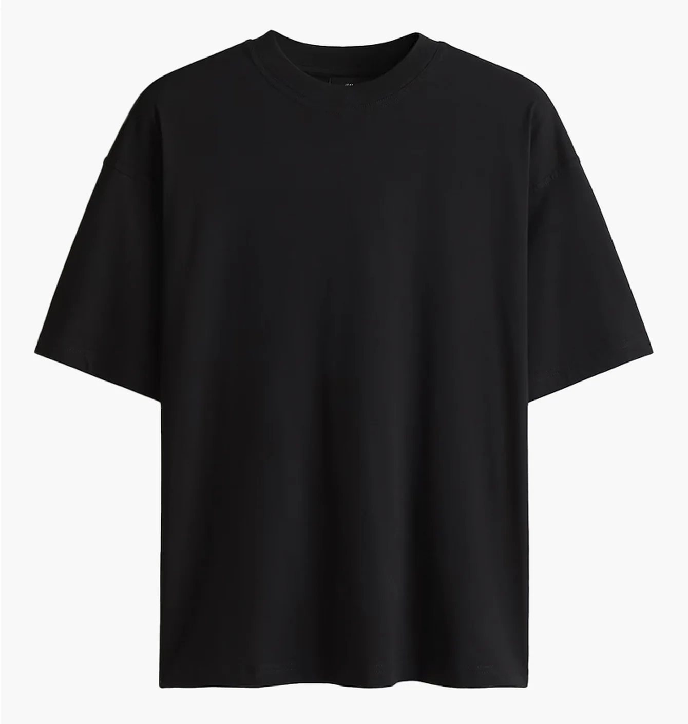 Футболка чоловіча H&M T-Shirt - Oversized Fit Black 1074658039