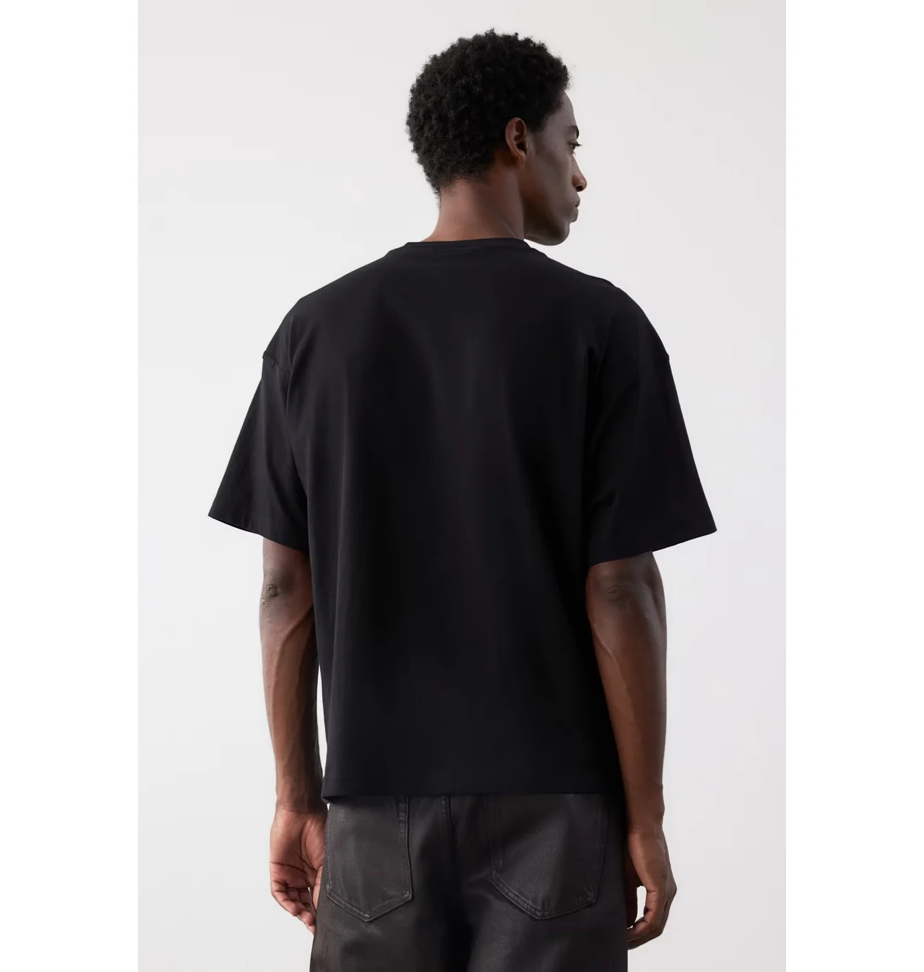 Футболка чоловіча H&M T-Shirt - Oversized Fit Black 1074658039