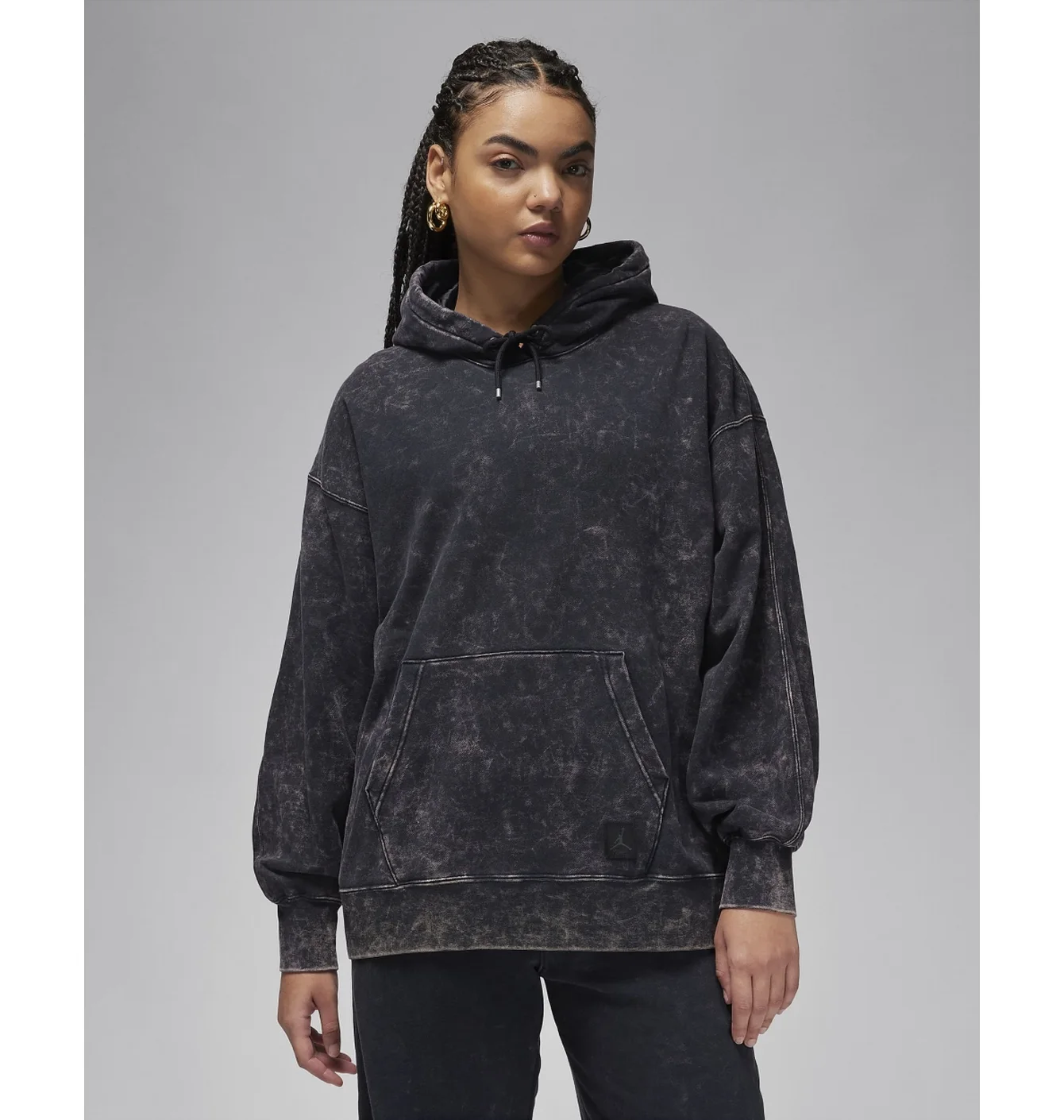 Худі жіноче Air Jordan Flight Fleece Washed Hoodie Black FN5738-010