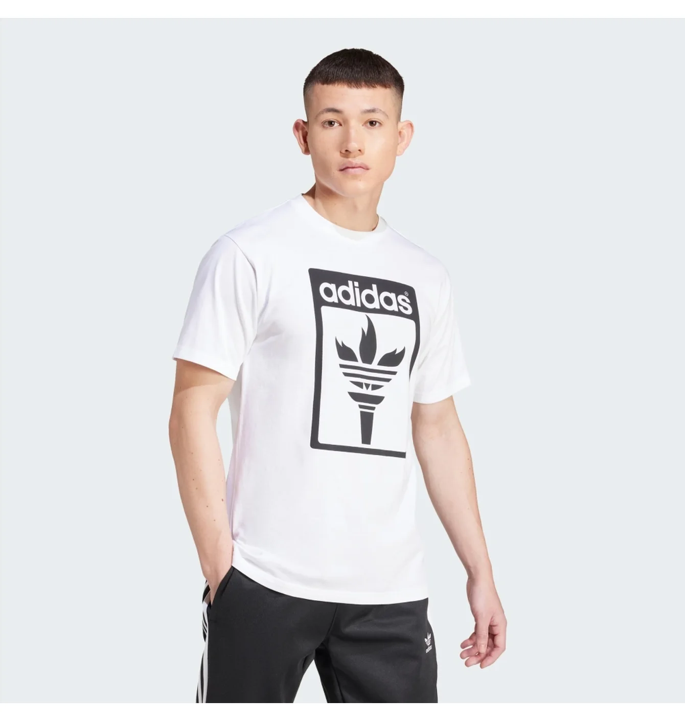 Футболка чоловіча Adidas Trefoil Torch T-Shirt White JJ1218