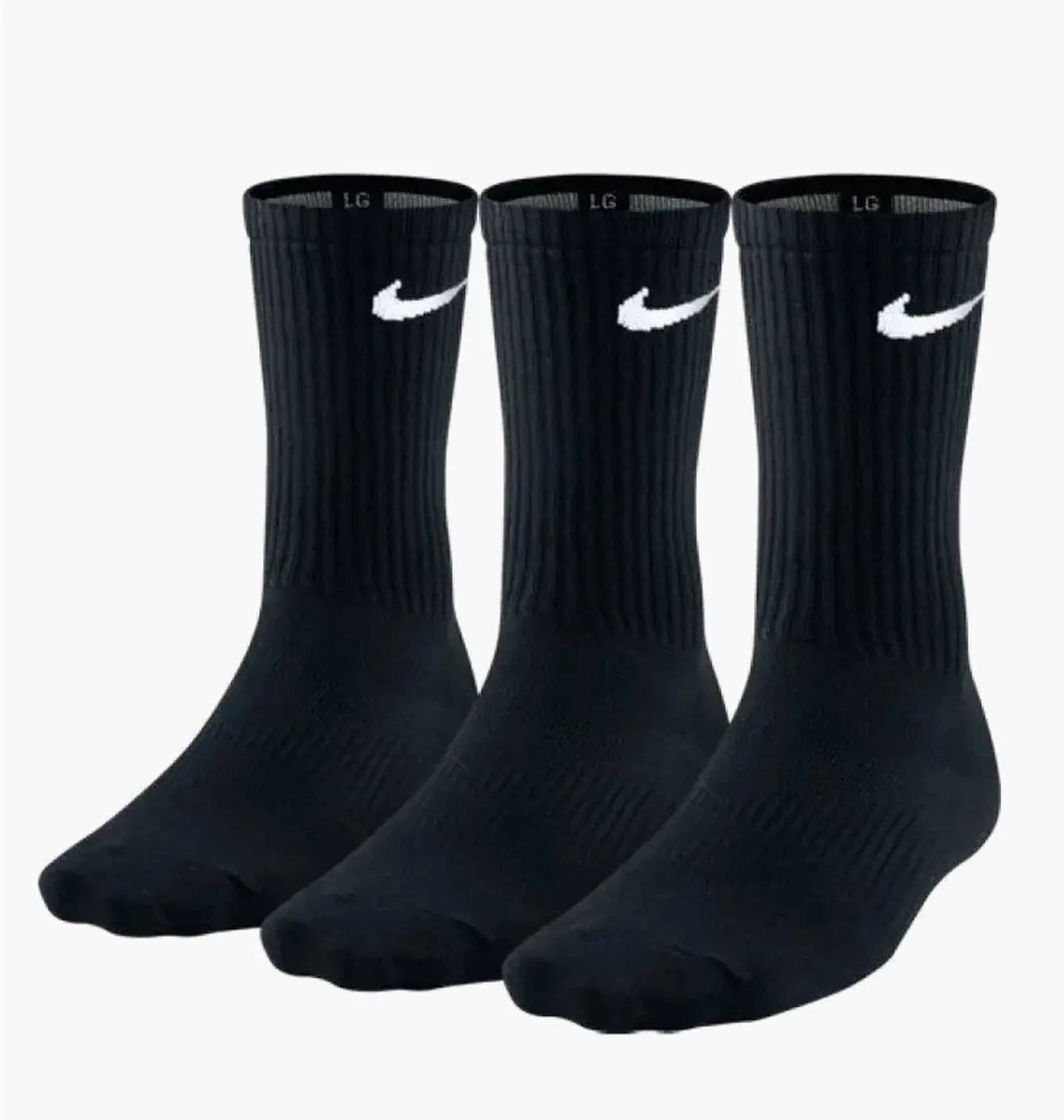 Шкарпетки унісекс Nike Perf Ltwt Crew (3 пари) Black Sx4704-001