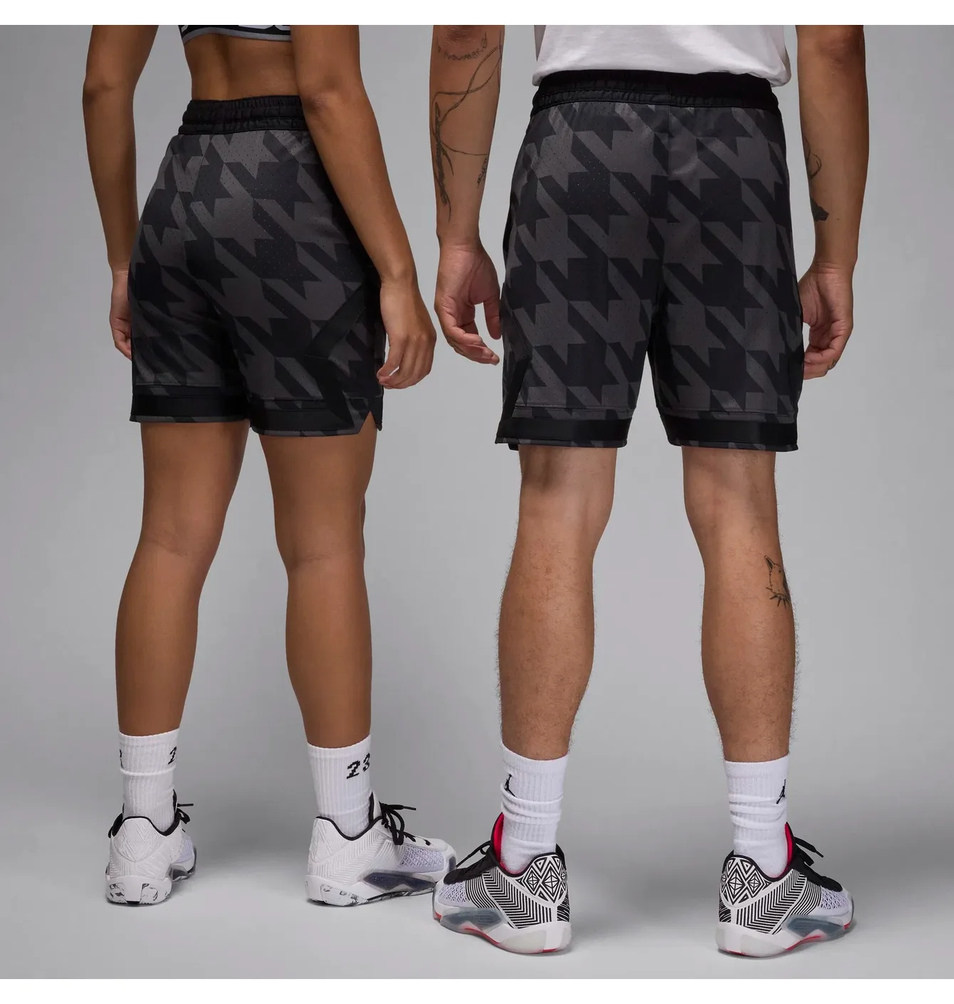 Шорти чоловічі Air Jordan Printed Diamond Black/Grey FV8616-010