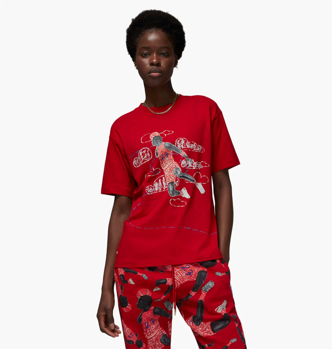 Футболка жіноча Air Jordan T-Shirt Artist Series By Parker Duncan Red DX0420-687
