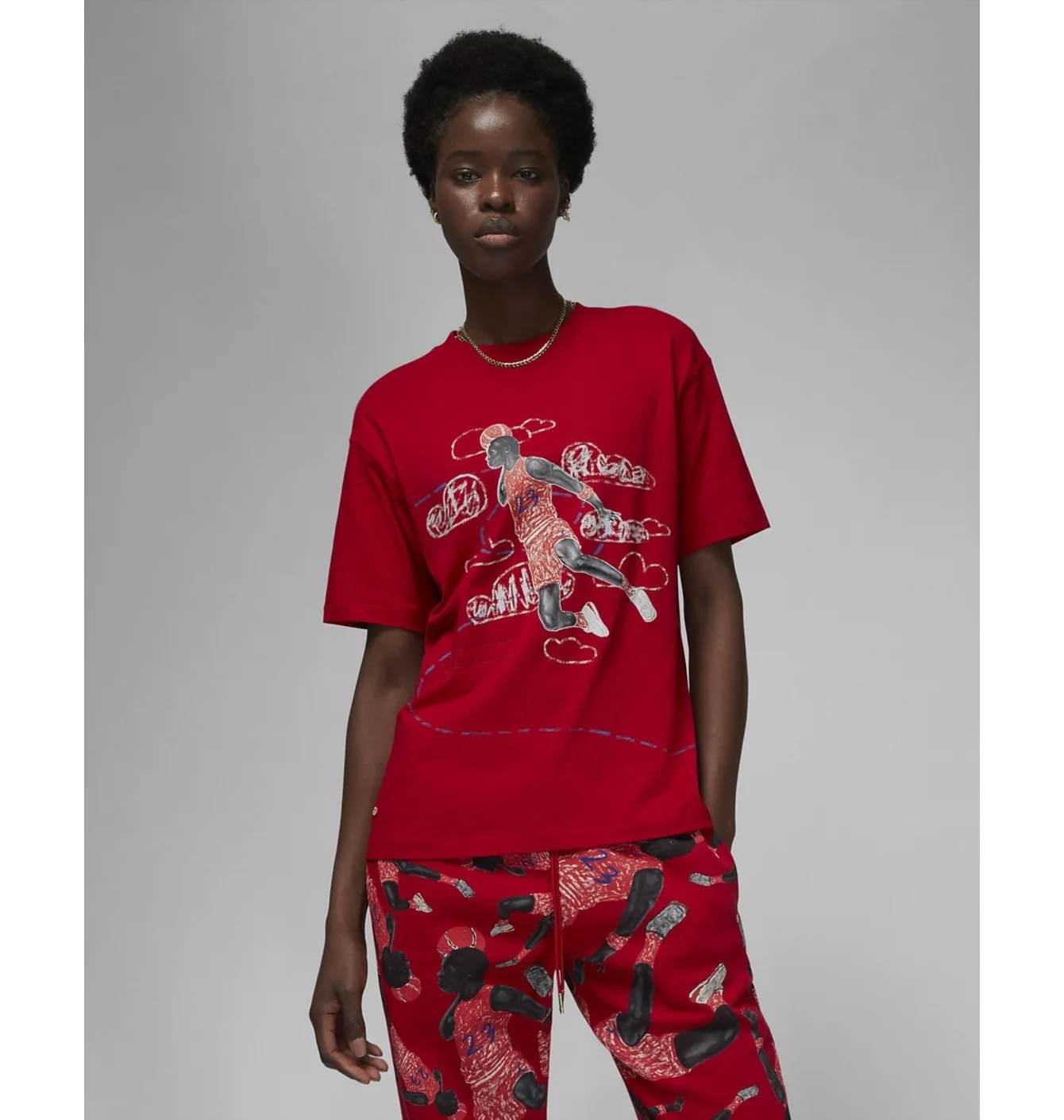 Футболка жіноча Air Jordan T-Shirt Artist Series By Parker Duncan Red DX0420-687