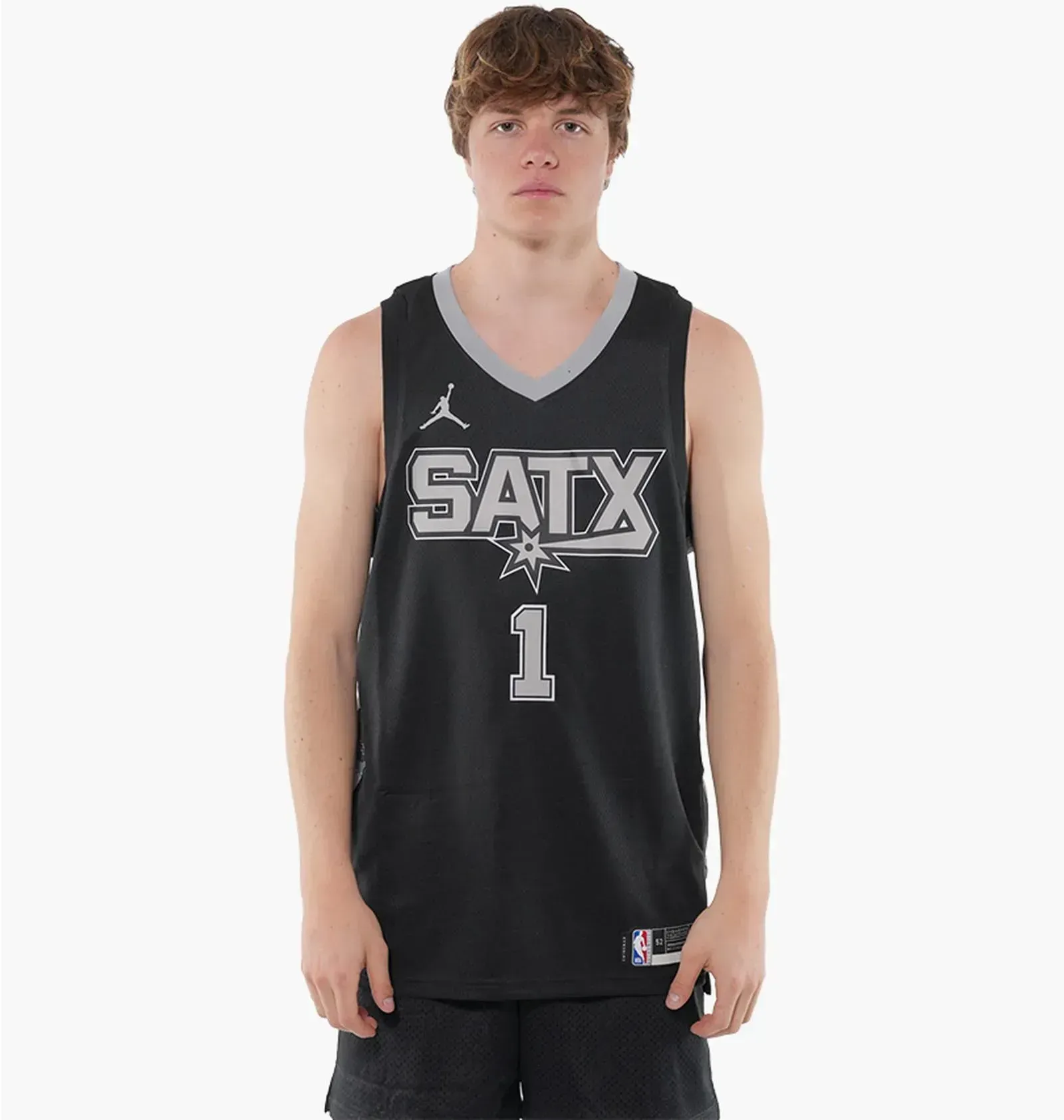 Майка чоловіча Jordan Nba Spurs Wembanyama Stm Jersey Black (DO9543-014)
