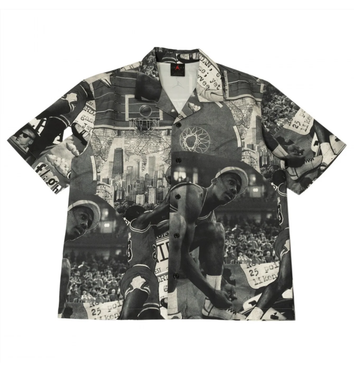Сорочка чоловіча Air Jordan Essentials Printed Camp Tee Grey FV7311-133