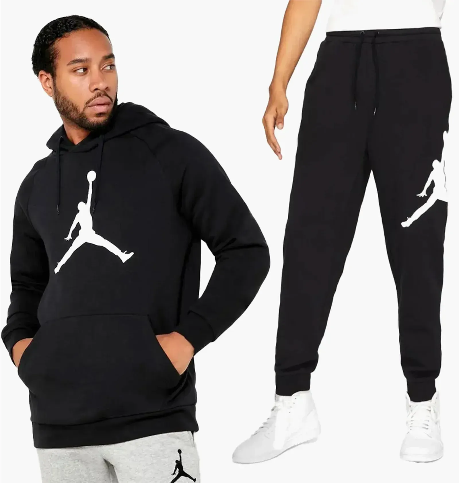 Спортивний костюм чоловічий Jordan Logo Fleece Black Da6801-010&Amp;Da6803-010 (DA6801-010__DA6803-010)