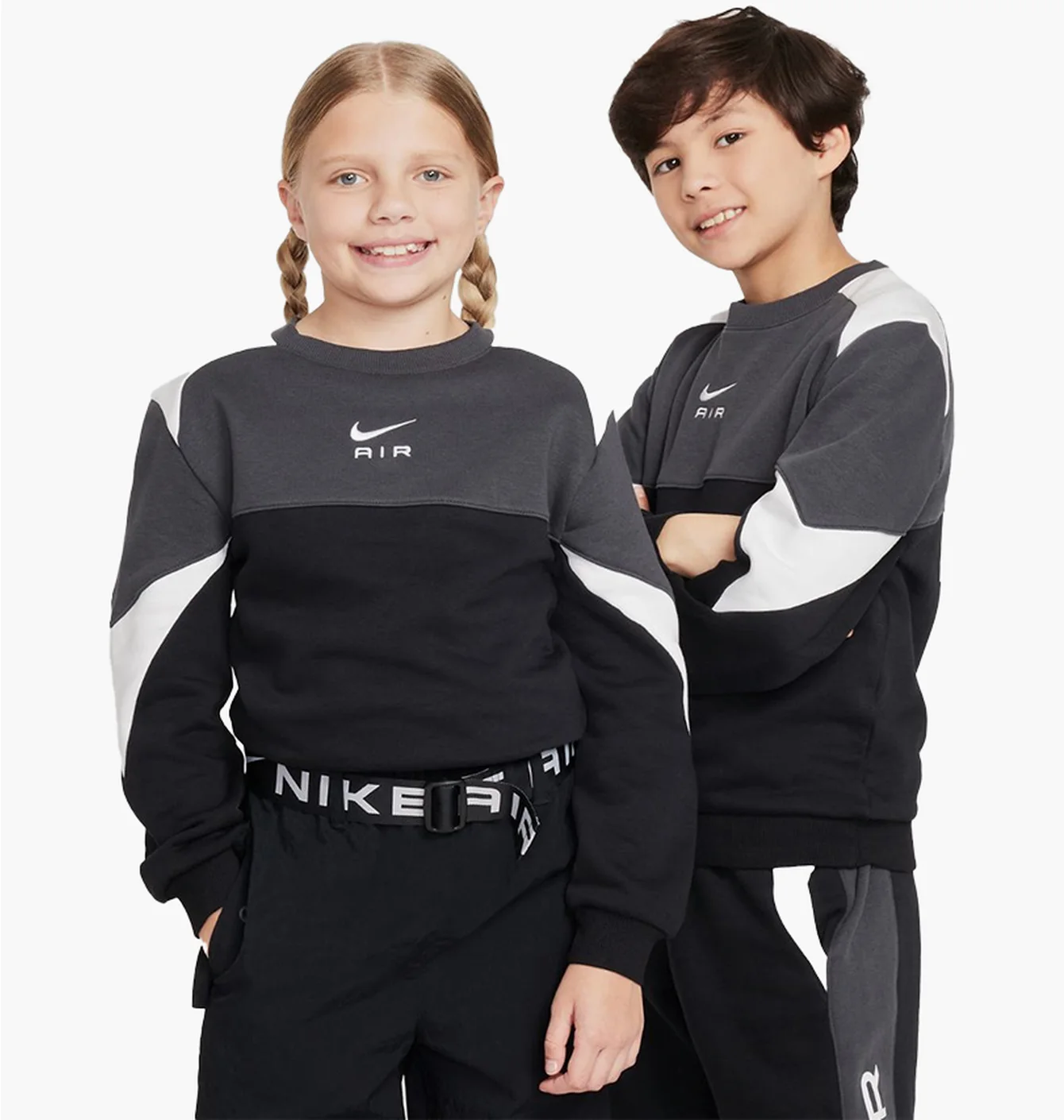 Світшот дитячий Nike Air Crew Black/Grey FZ4956-010