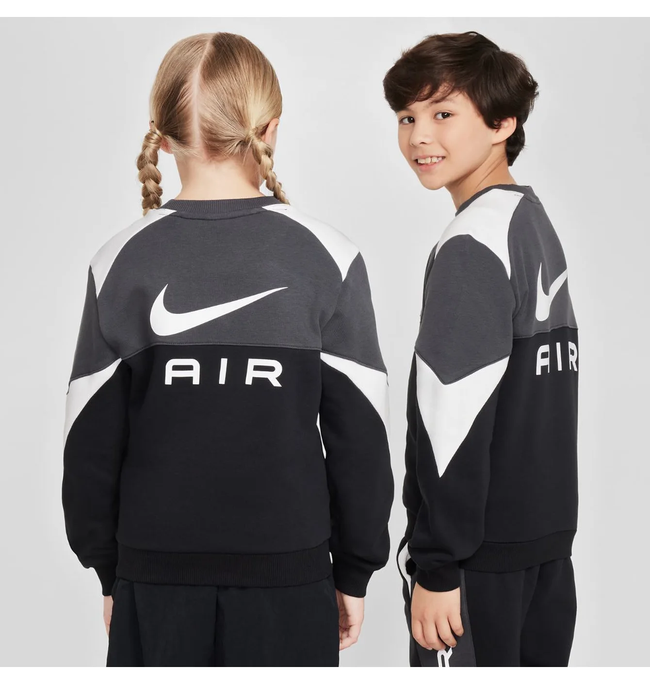 Світшот дитячий Nike Air Crew Black/Grey FZ4956-010