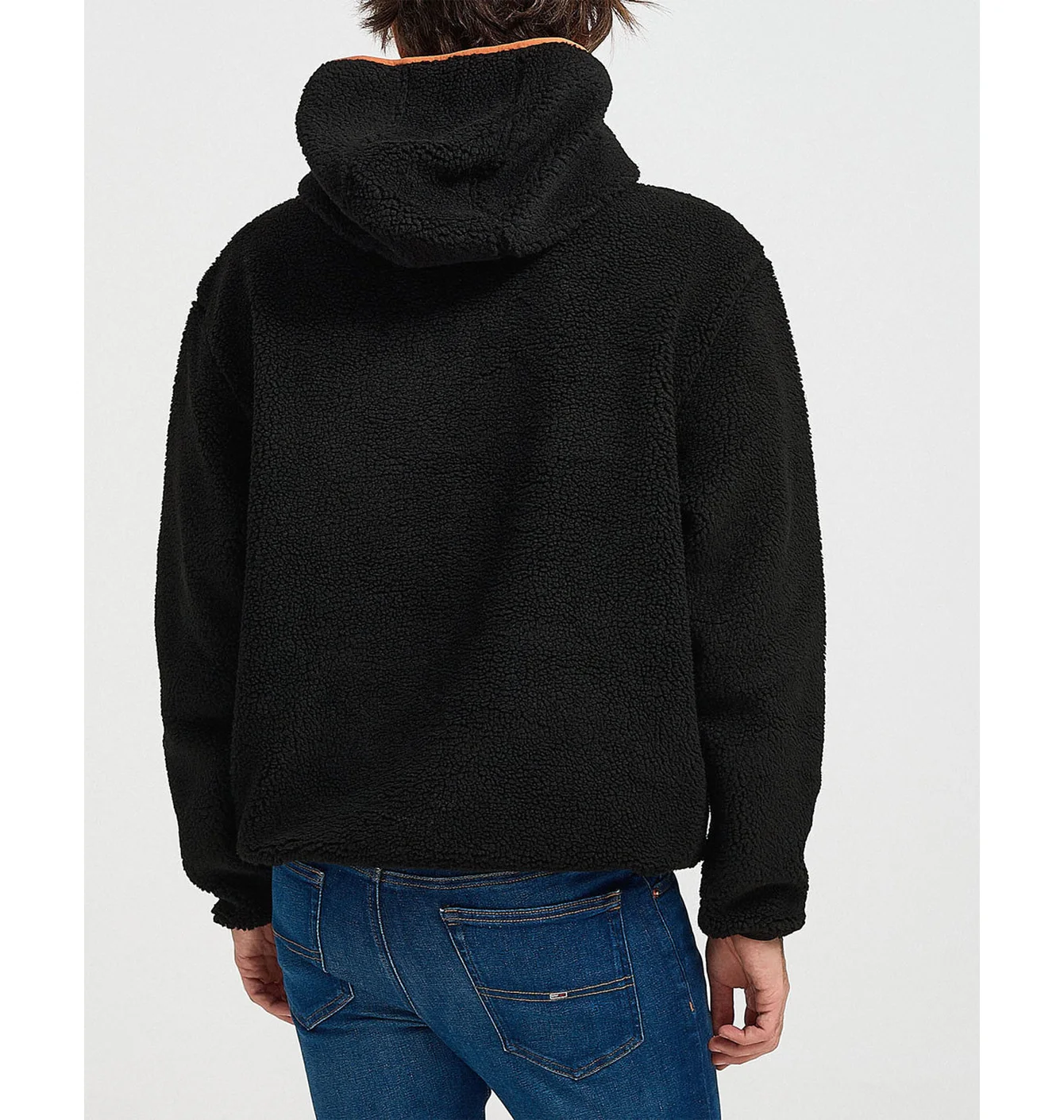 Кофта чоловіча Calvin Klein Jeans Sherpa Zip Neck Hoodie Black J30J324086