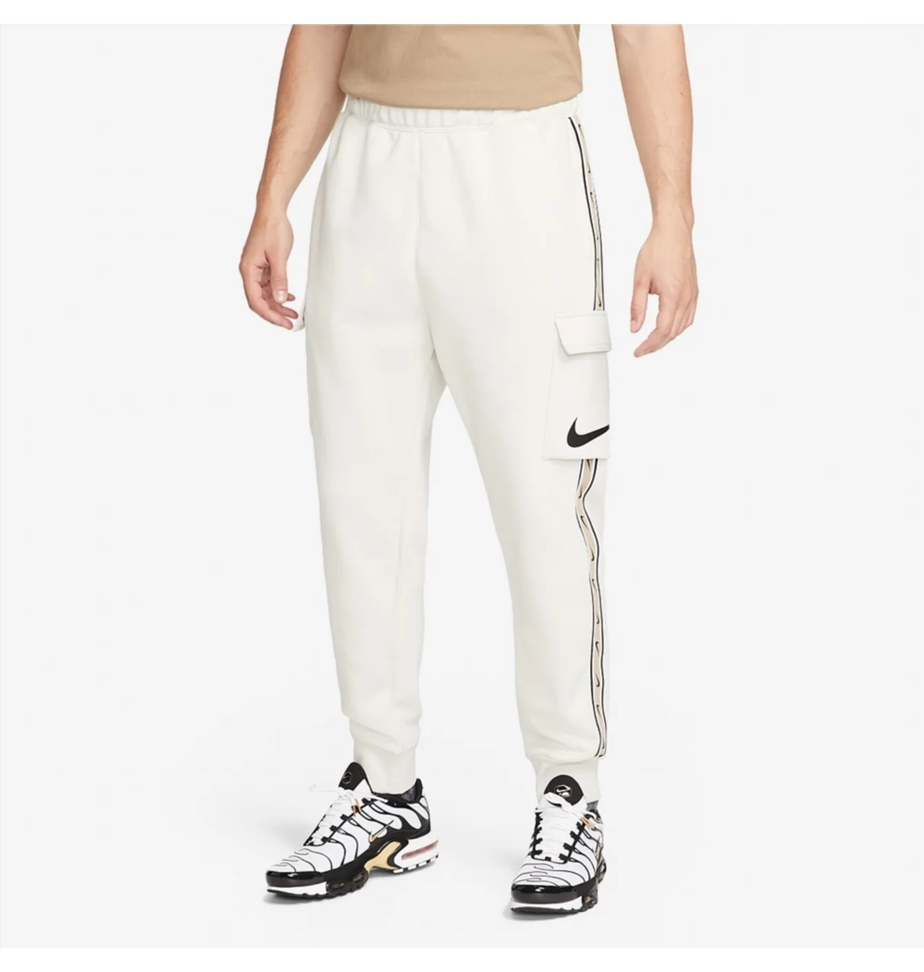 Штани чоловічі Nike Sportswear Repeat Fleece Cargo Pants White Dx2030-072