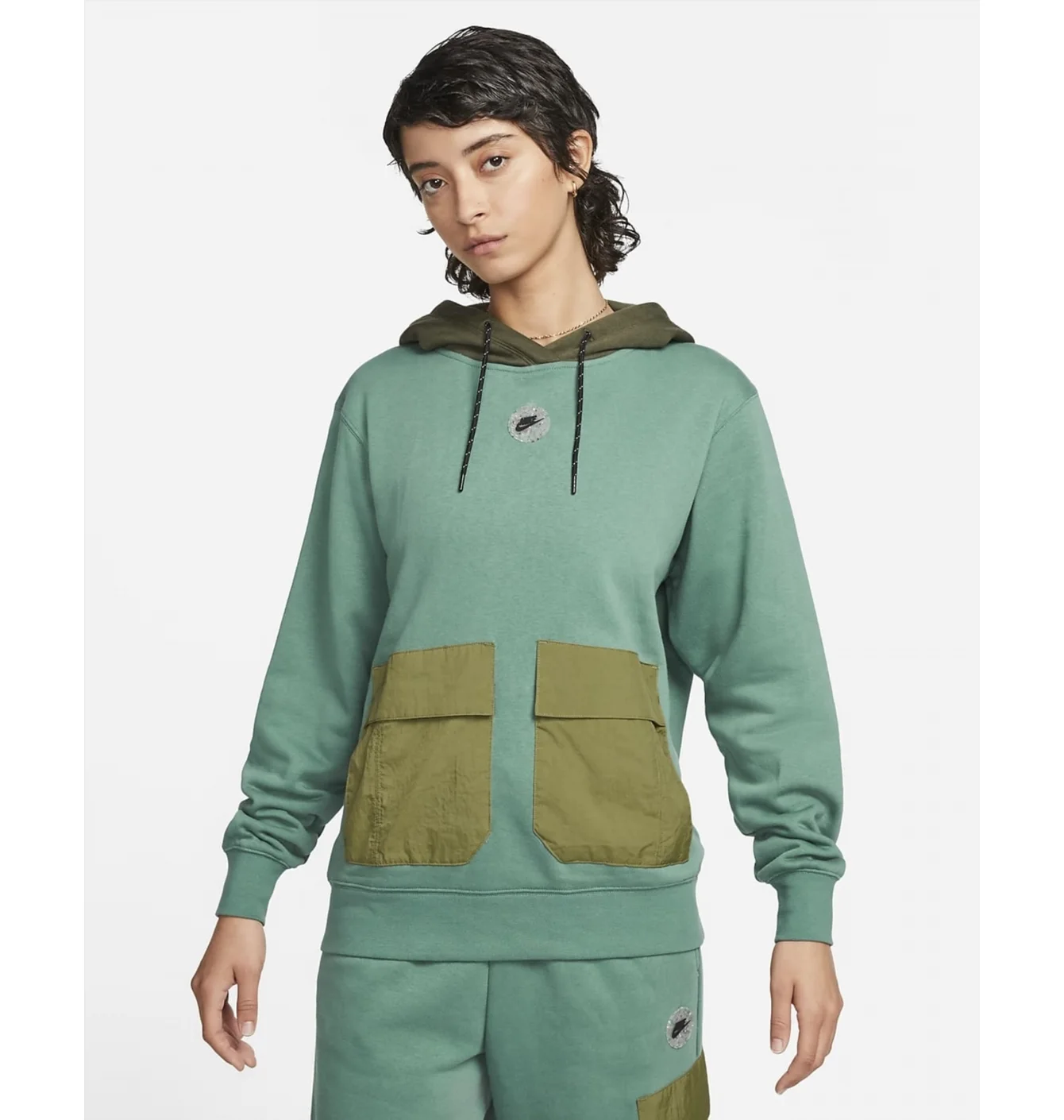 Худі жіноче Nike Hoodie Oversize Fleece Green FB2190-361