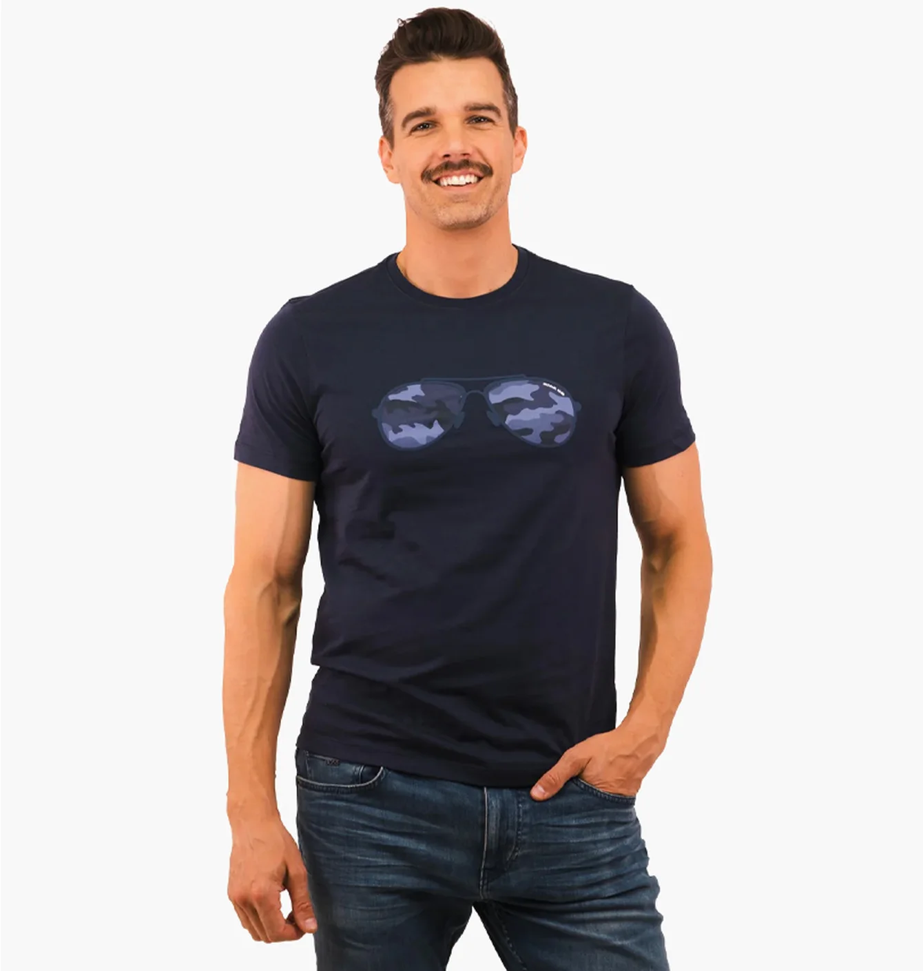 Футболка чоловіча Michael Kors Camo Aviator Short Sleeve Tee Blue CS351IEFV4