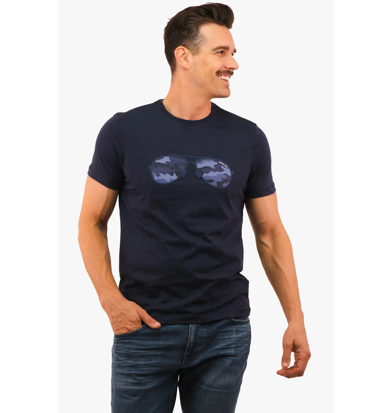 Футболка чоловіча Michael Kors Camo Aviator Short Sleeve Tee Blue CS351IEFV4