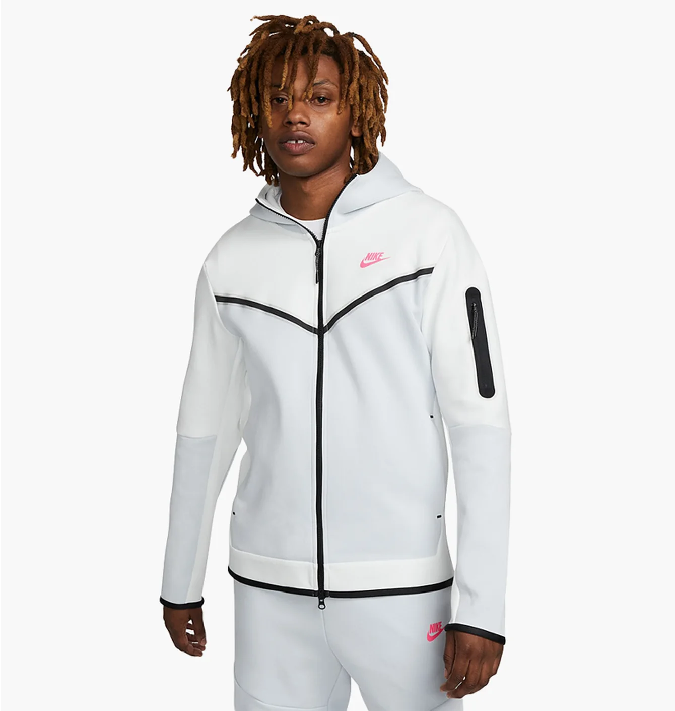 Толстовка чоловіча Nike Sportswear Tech Fleece Full-Zip Hoodie White DV0537-121