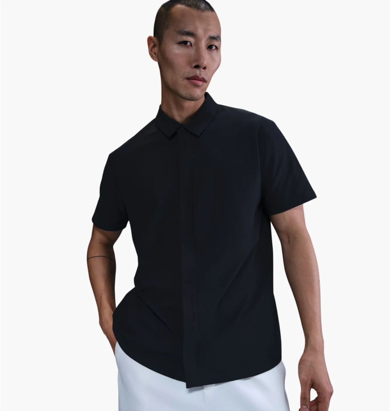 Сорочка чоловіча Nike Nk Df 24.7 Ps Ss Button Down Black HQ6958-010