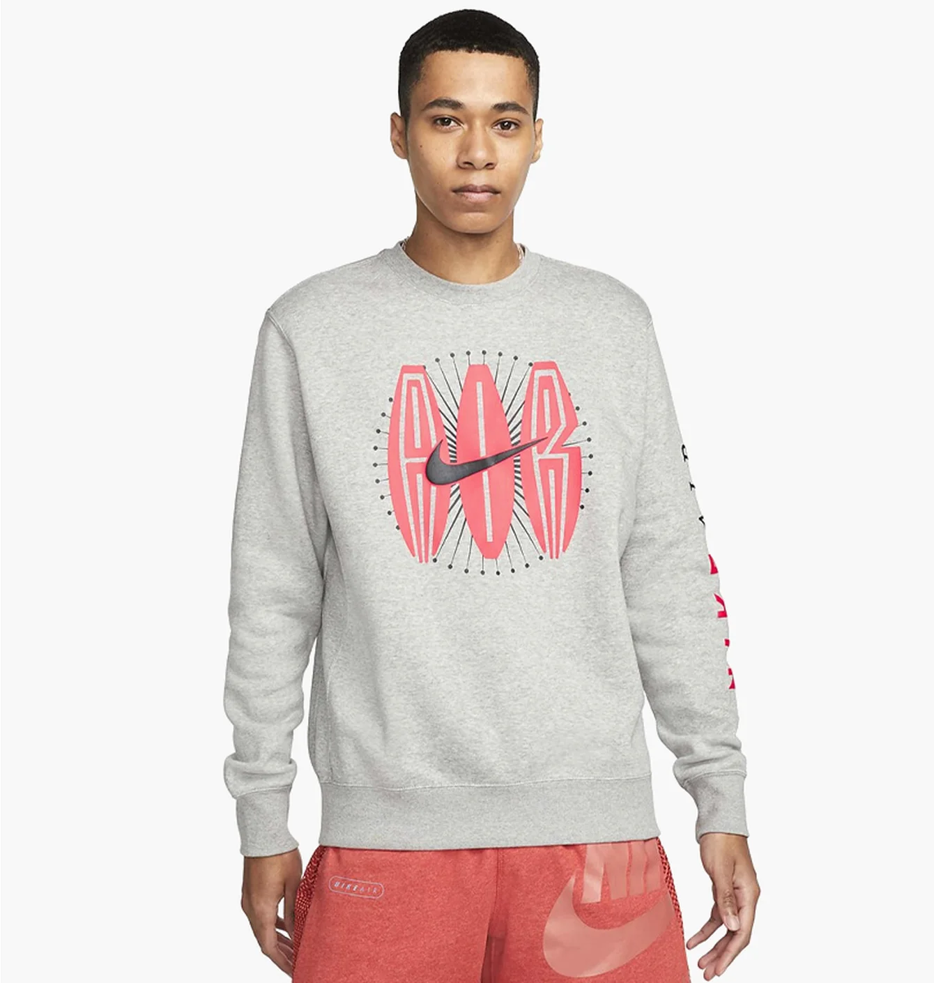 Світшот чоловічий Nike Nsw Air Swoosh Crew Neck Sweatshirt Grey DN5157-063