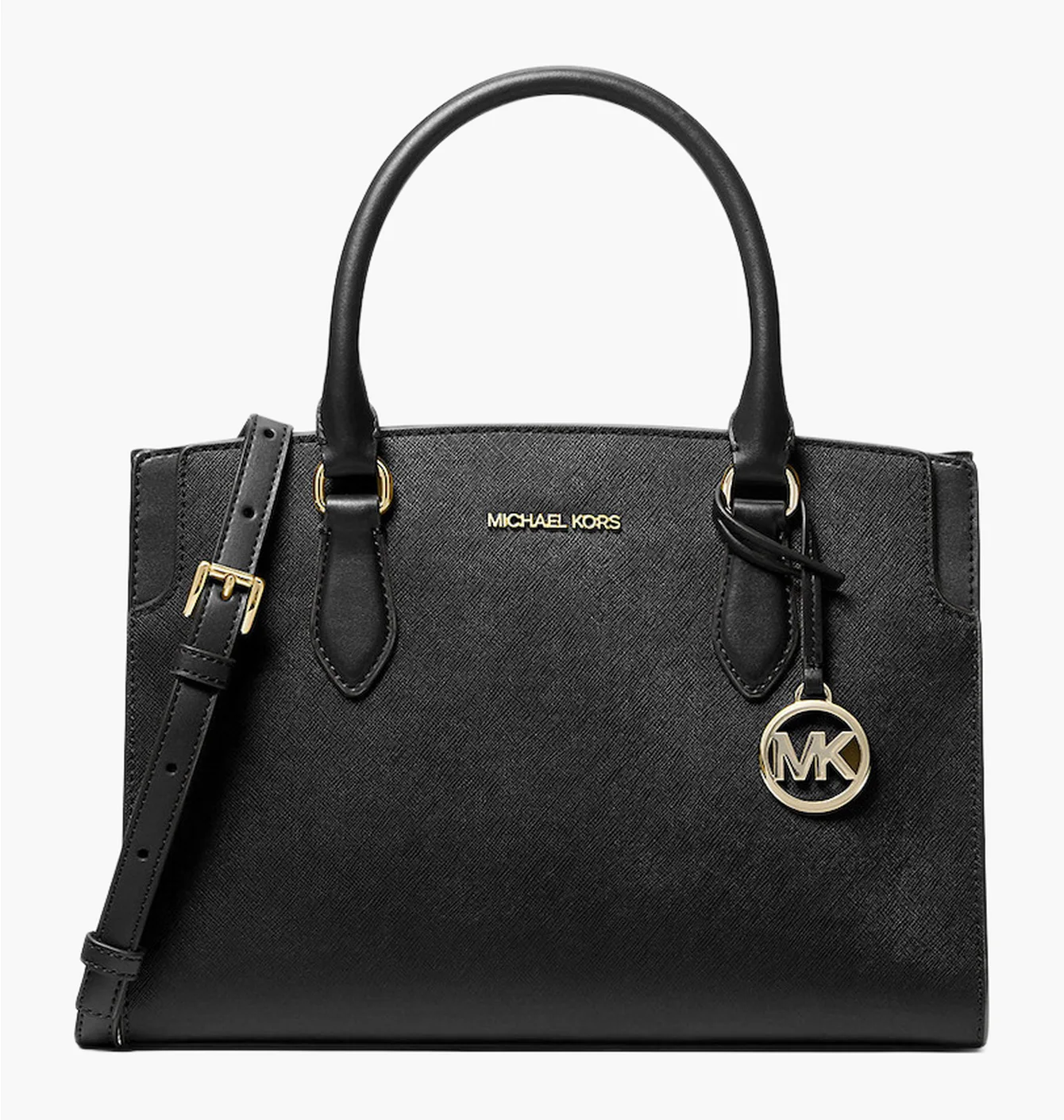 Сумка жіноча Michael Kors Becca Saffiano Leather Black 30R6GQ6S2L-001