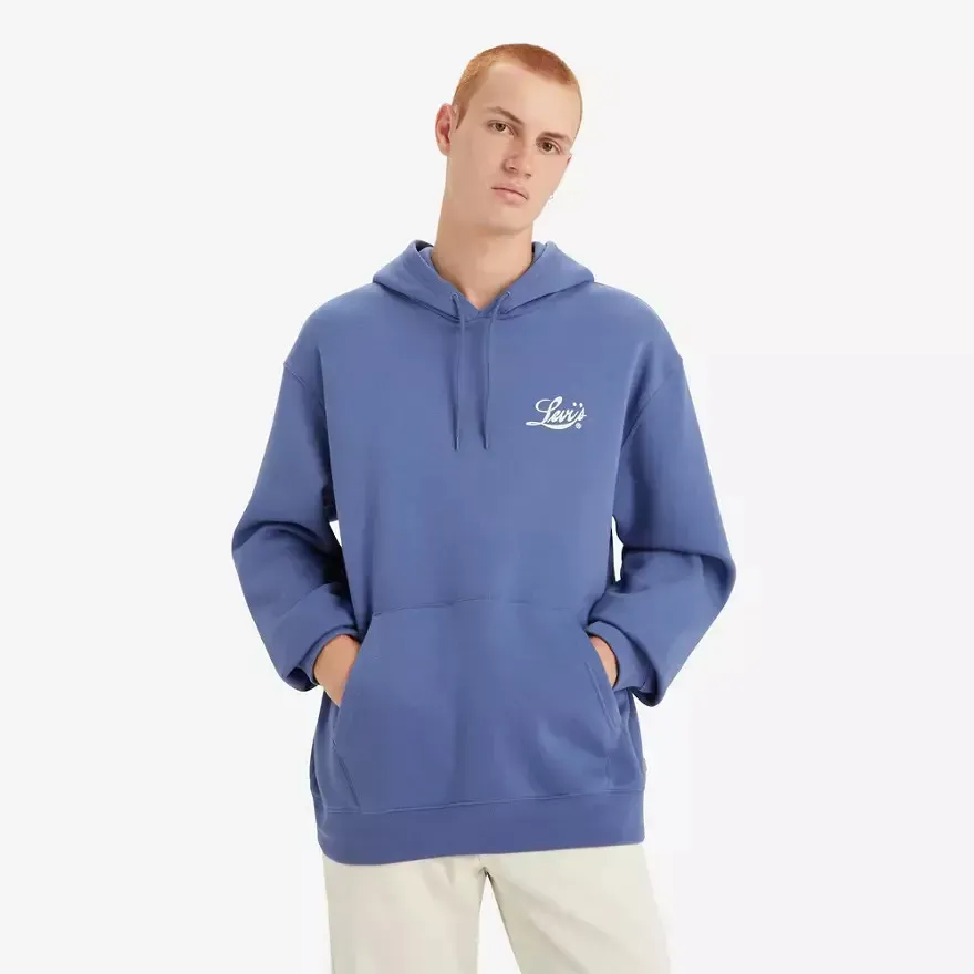 Кофта чоловіча Levi's Relaxed Fit Graphic Hoodie Blue (384790296)