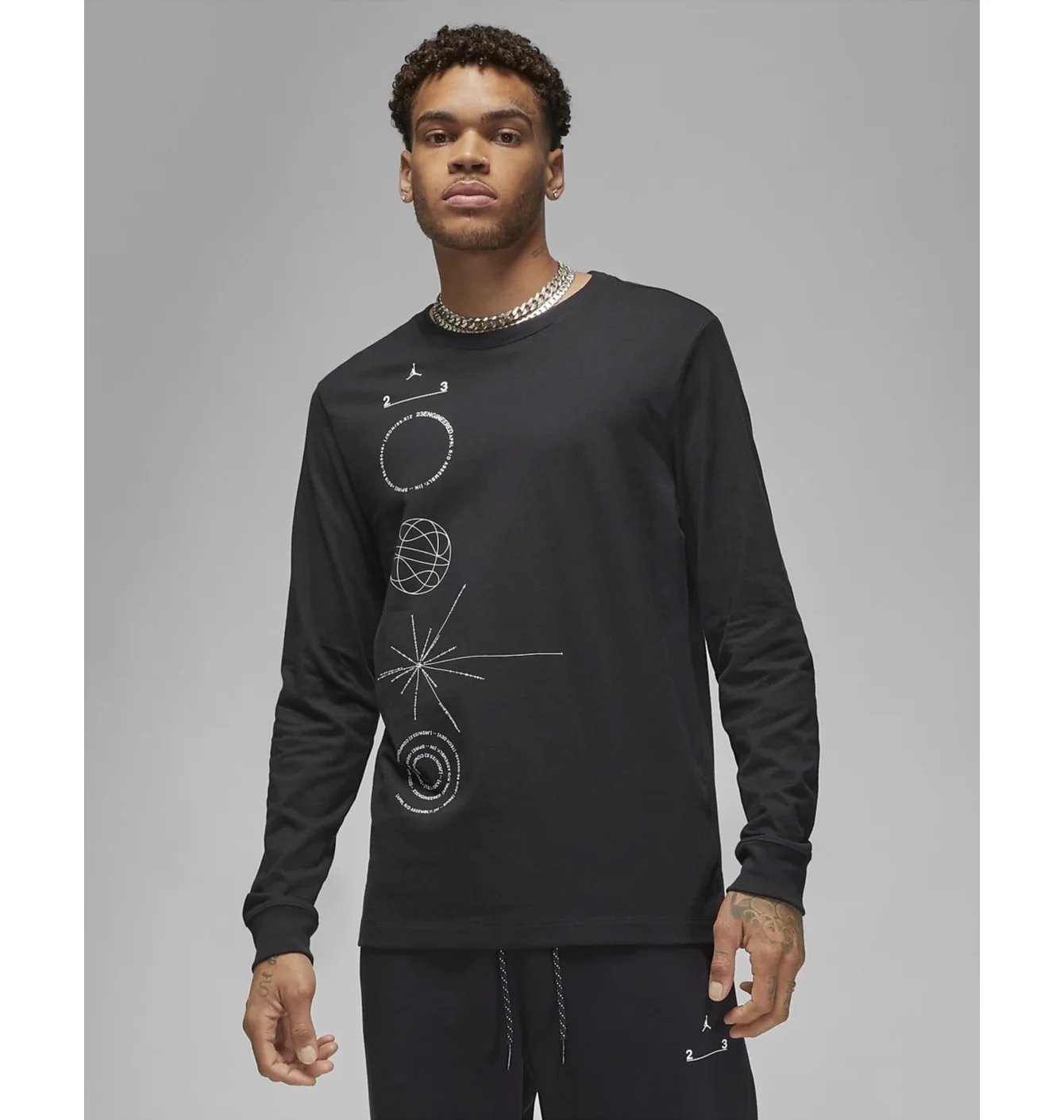 Лонгслів чоловічий Air Jordan Engineered Long-Sleeve Black Dq7370-010