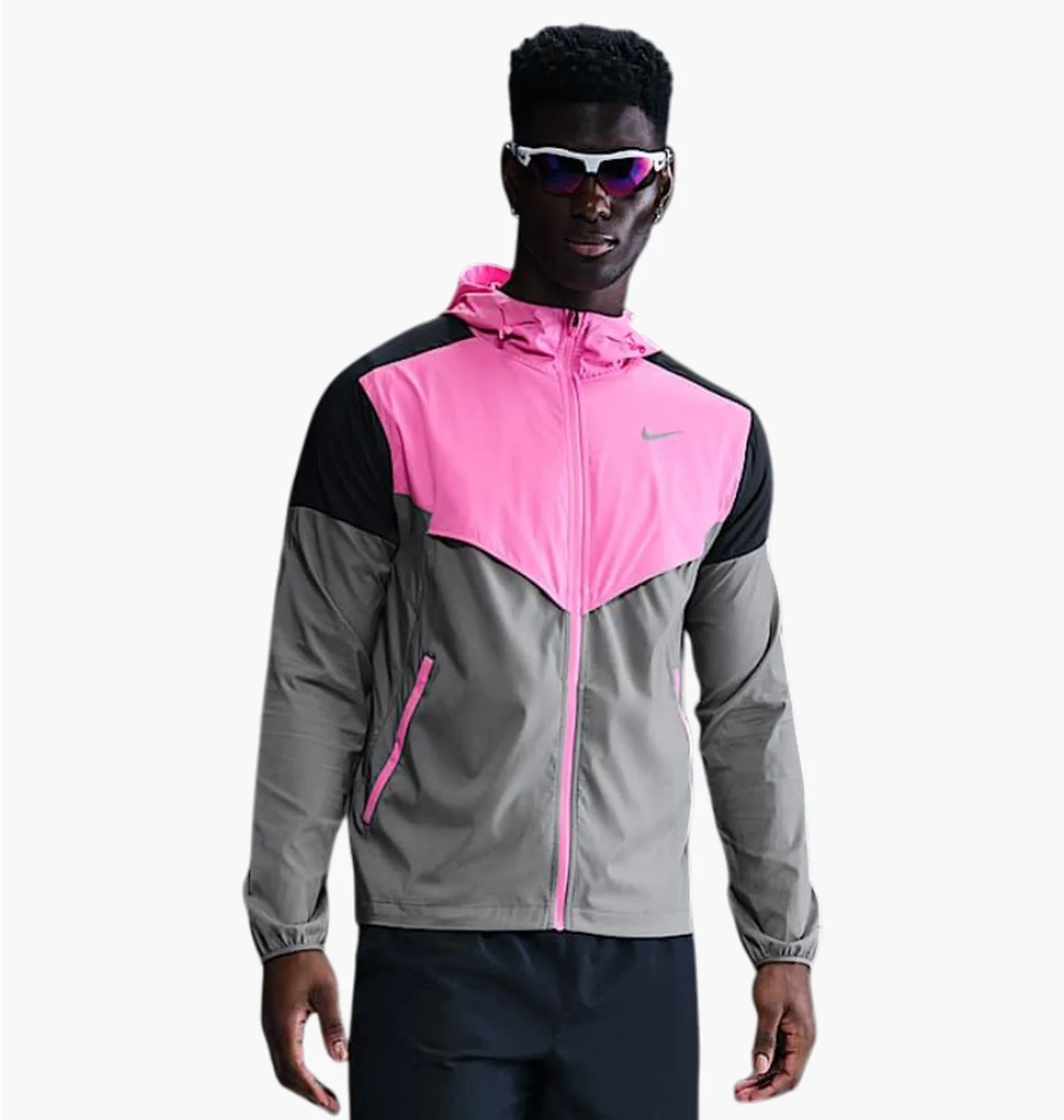 Вітровка чоловіча Nike Running Grey/Pink HV6521-675