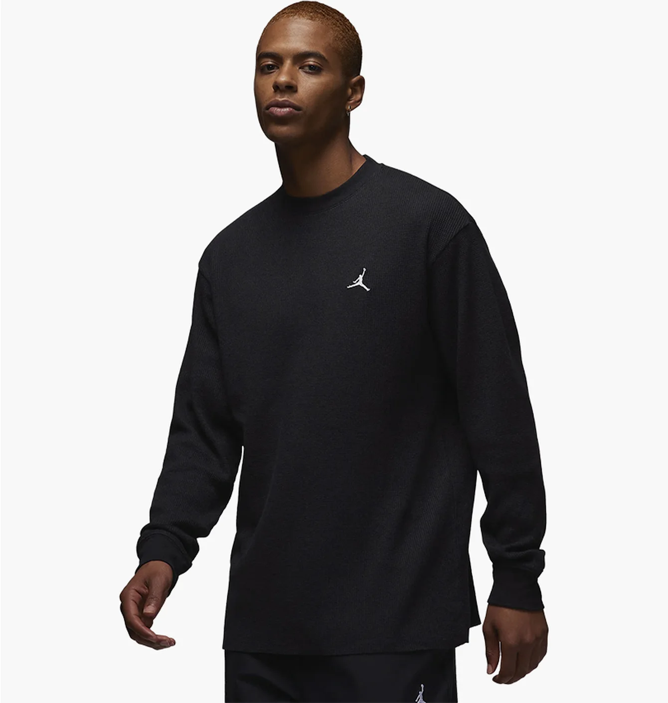Лонгслів чоловічий Air Jordan Essentials Waffle Knit Top Black FD7461-010