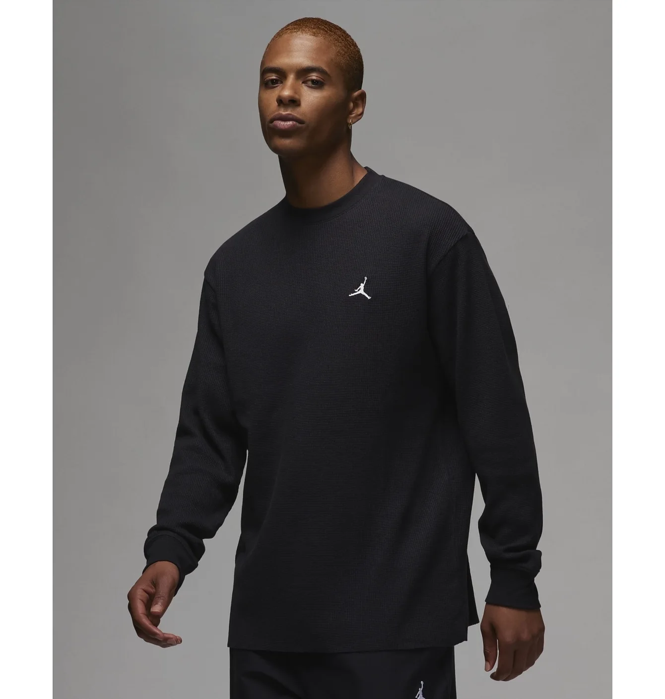 Лонгслів чоловічий Air Jordan Essentials Waffle Knit Top Black FD7461-010