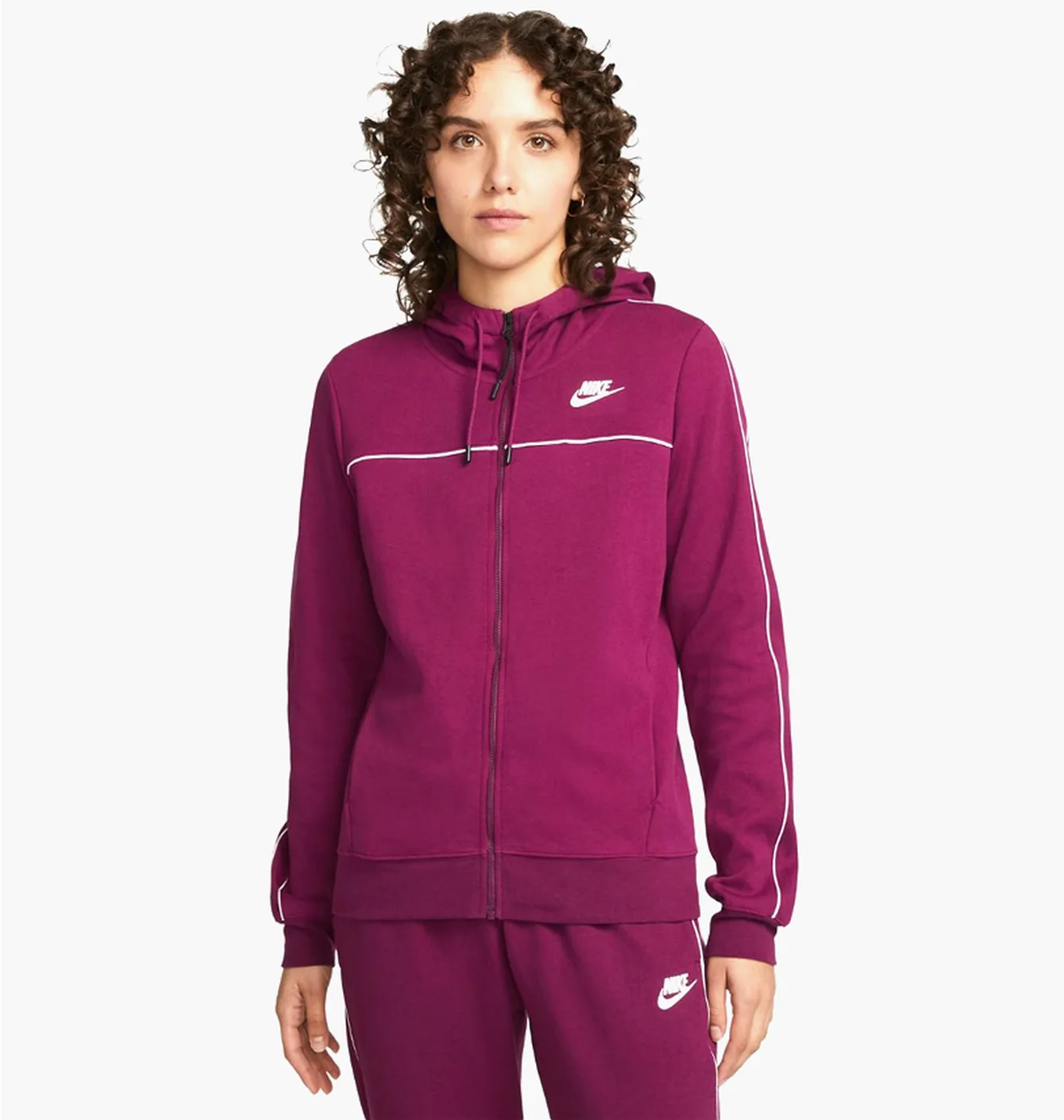 Толстовка жіноча Nike W Nsw Mlnm Essntl Flc Fz Hdy Violet CZ8338-610