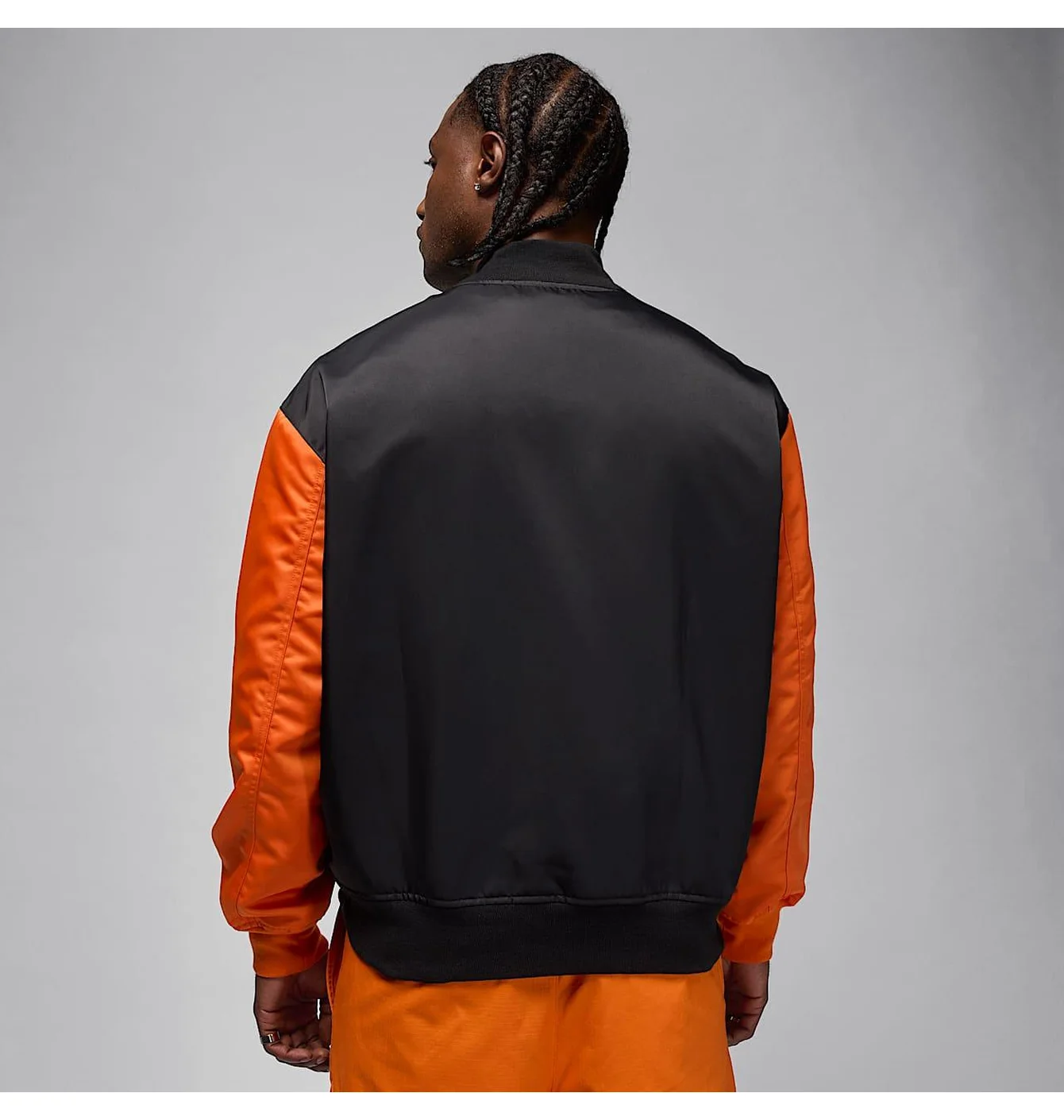 Бомбер чоловічий Air Jordan Brooklyn Collegiate Varsity Black/Orange HV0099-011