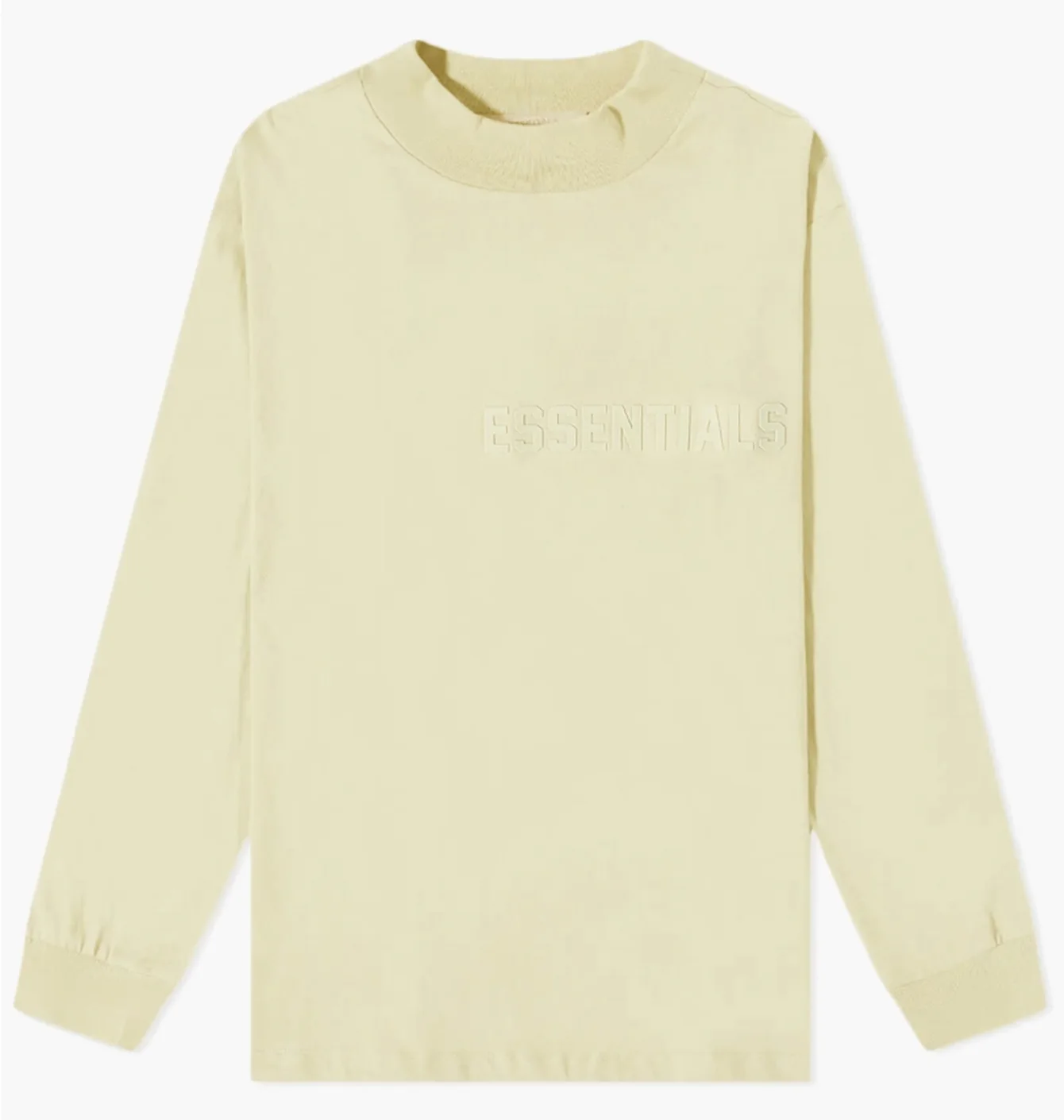 Лонгслів чоловічий Fear of God Essentials Long Sleeve Logo Tee Yellow 125SU222016F
