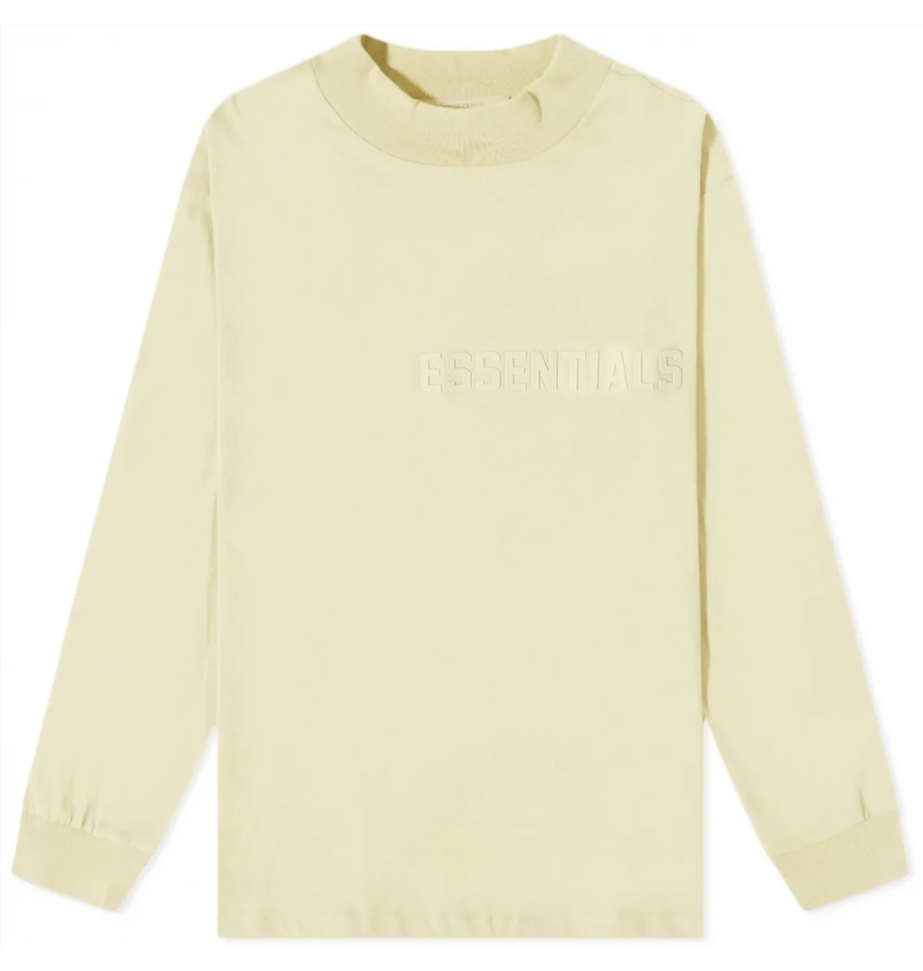 Лонгслів чоловічий Fear of God Essentials Long Sleeve Logo Tee Yellow 125SU222016F