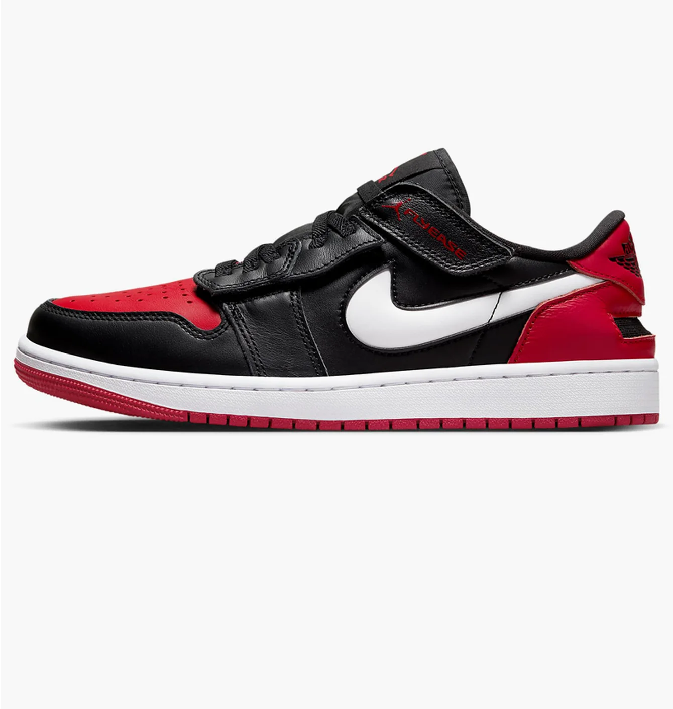 Кросівки чоловічі Air Jordan 1 Low Flyease Black/Red DM1206-066