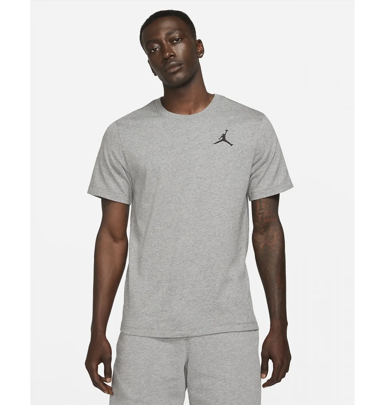 Футболка чоловіча Air Jordan M J Jumpman Emb Ss Crew Grey DC7485-091