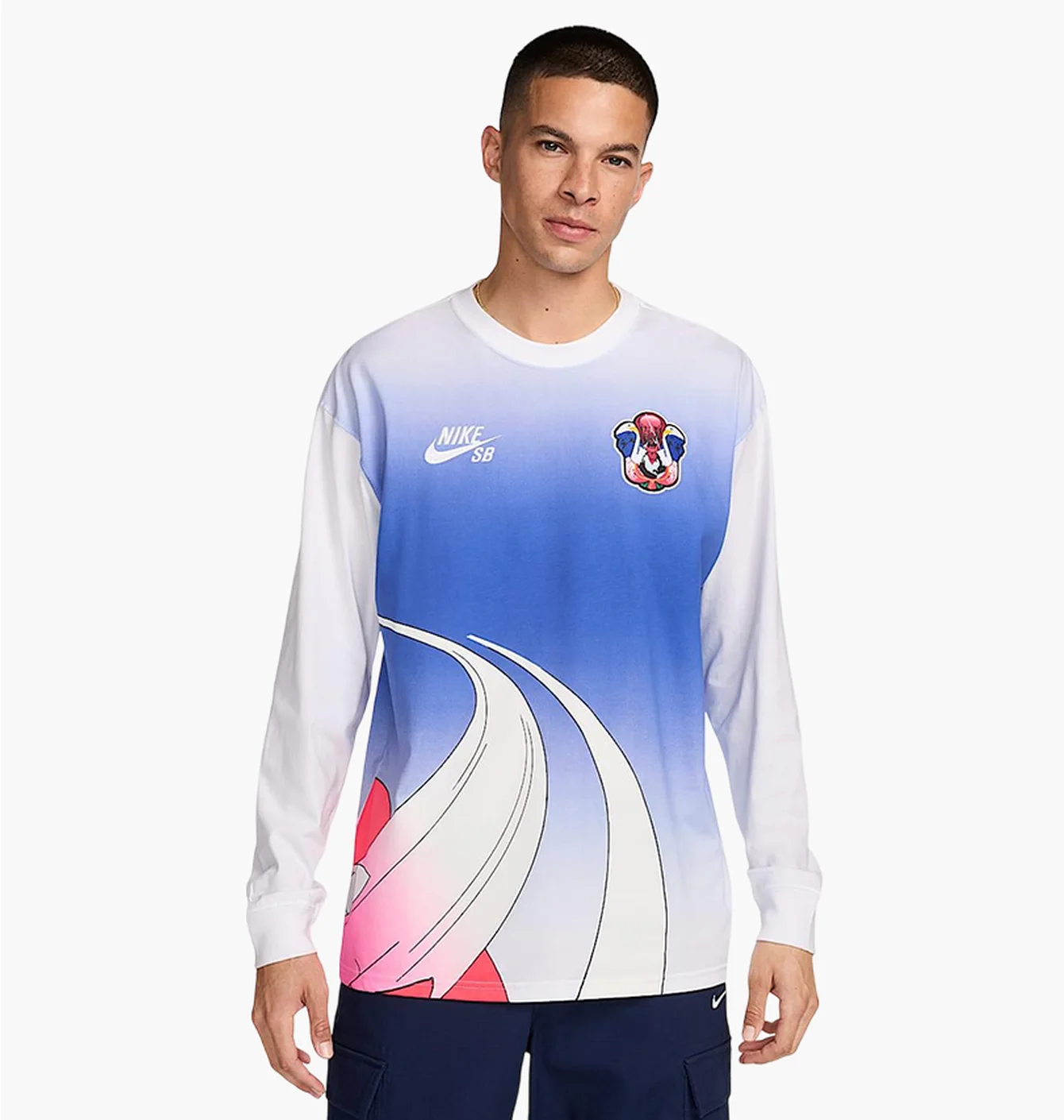 Лонгслів чоловічий Nike Sb Team Usa Olympics L/S Federation Skate Tee White/Multi HF4376-100