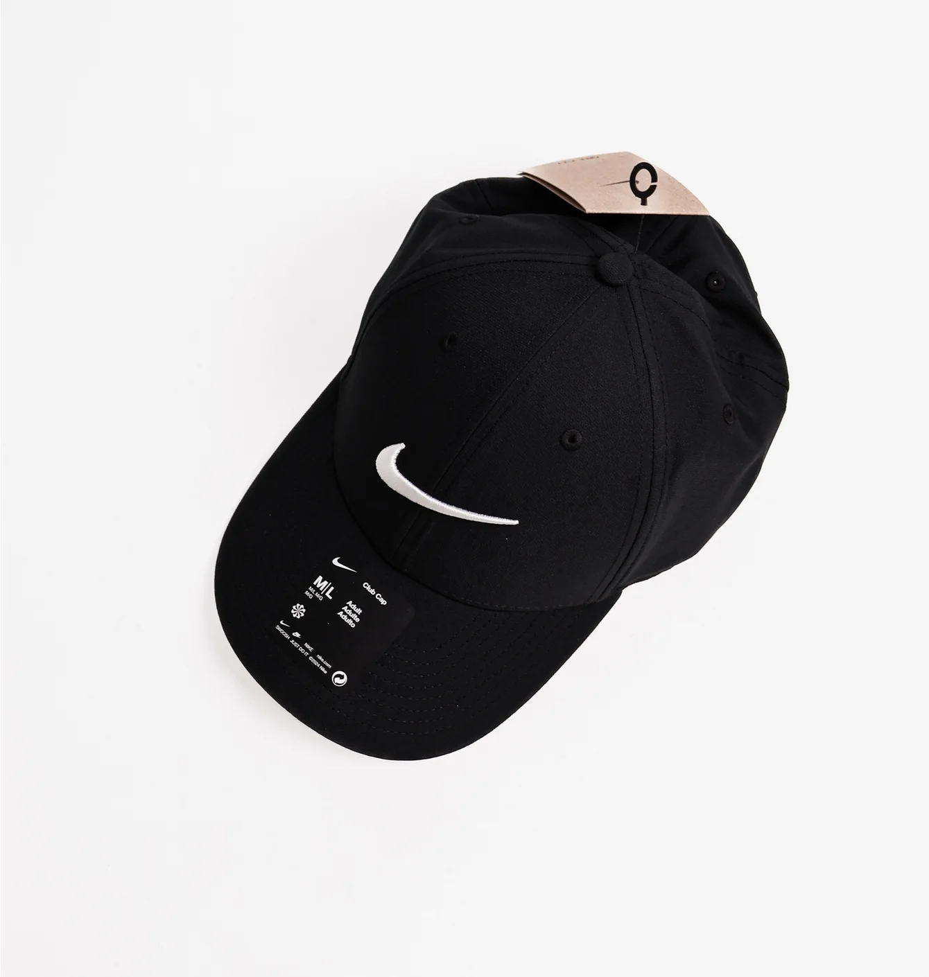 Кепка унісекс Nike Dri-Fit Club Cap Structured Swoosh Hat Black FB5625-010