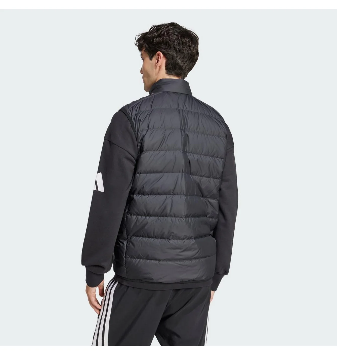 Жилетка чоловіча Adidas Essentials 3-Stripes Light Black JJ1203