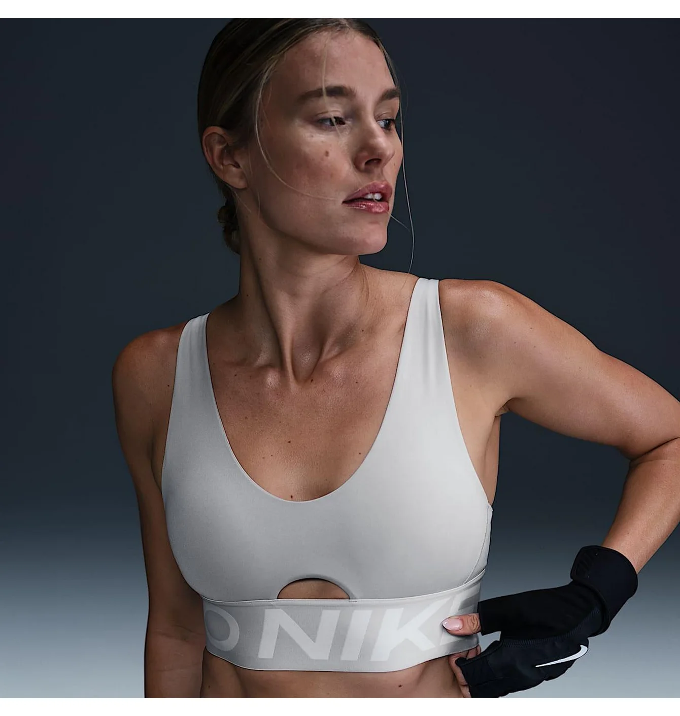 Топ жіночий Nike W Np Indy Plunge Bra Bold Grey HF7324-077