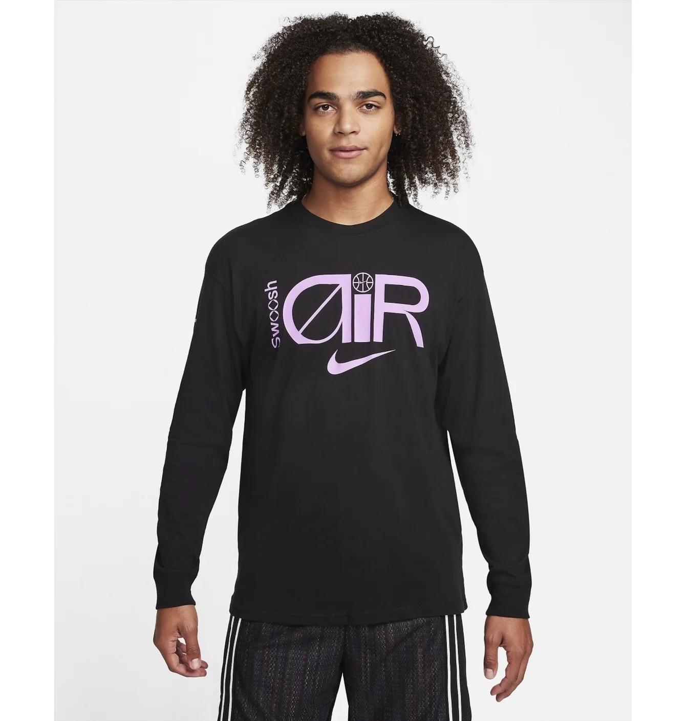 Лонгслів чоловічий Nike Max90 Long-Sleeve Basketball T-Shirt Black FN0819-010