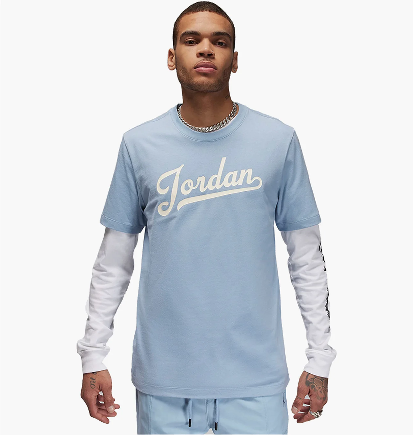 Футболка чоловіча Air Jordan T-Shirt Flight Mvp Light Blue FN5958-436