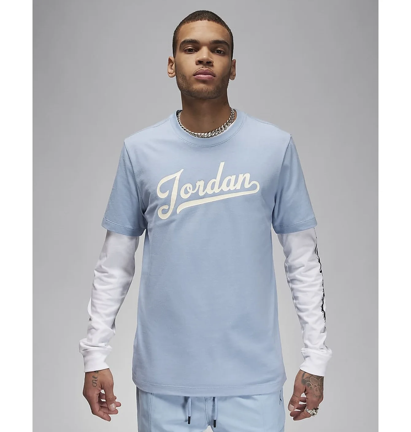 Футболка чоловіча Air Jordan T-Shirt Flight Mvp Light Blue FN5958-436