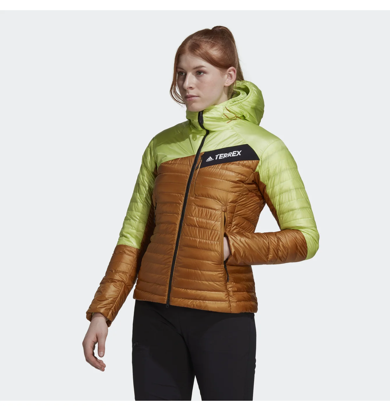 Пуховик жіночий Adidas Terrex W Techrock Year-Round Brown/Olive H57725