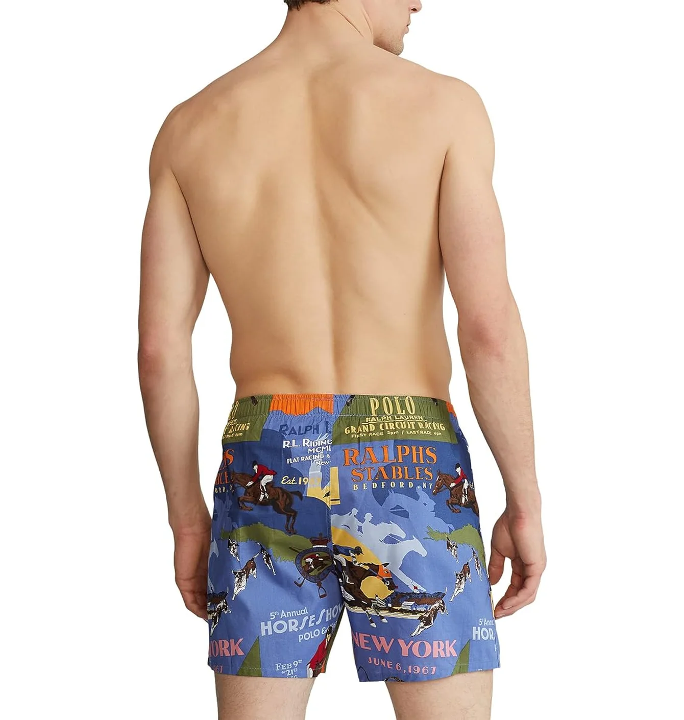 Шорти чоловічі Ralph Lauren Classic Woven Boxer Blue L108Hr