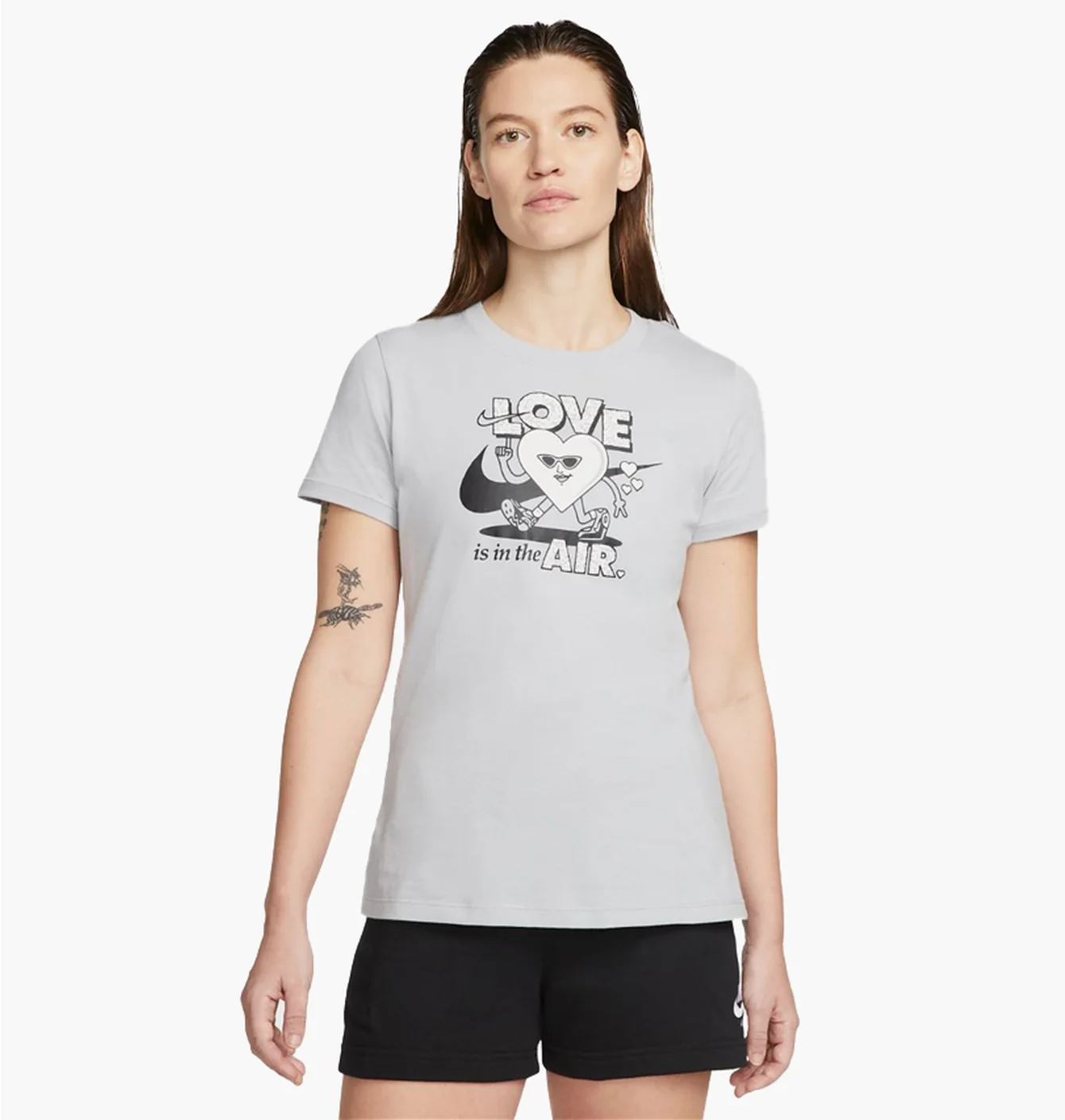 Футболка жіноча Nike W Nsw Tee Ss Vday Grey DN5878-063